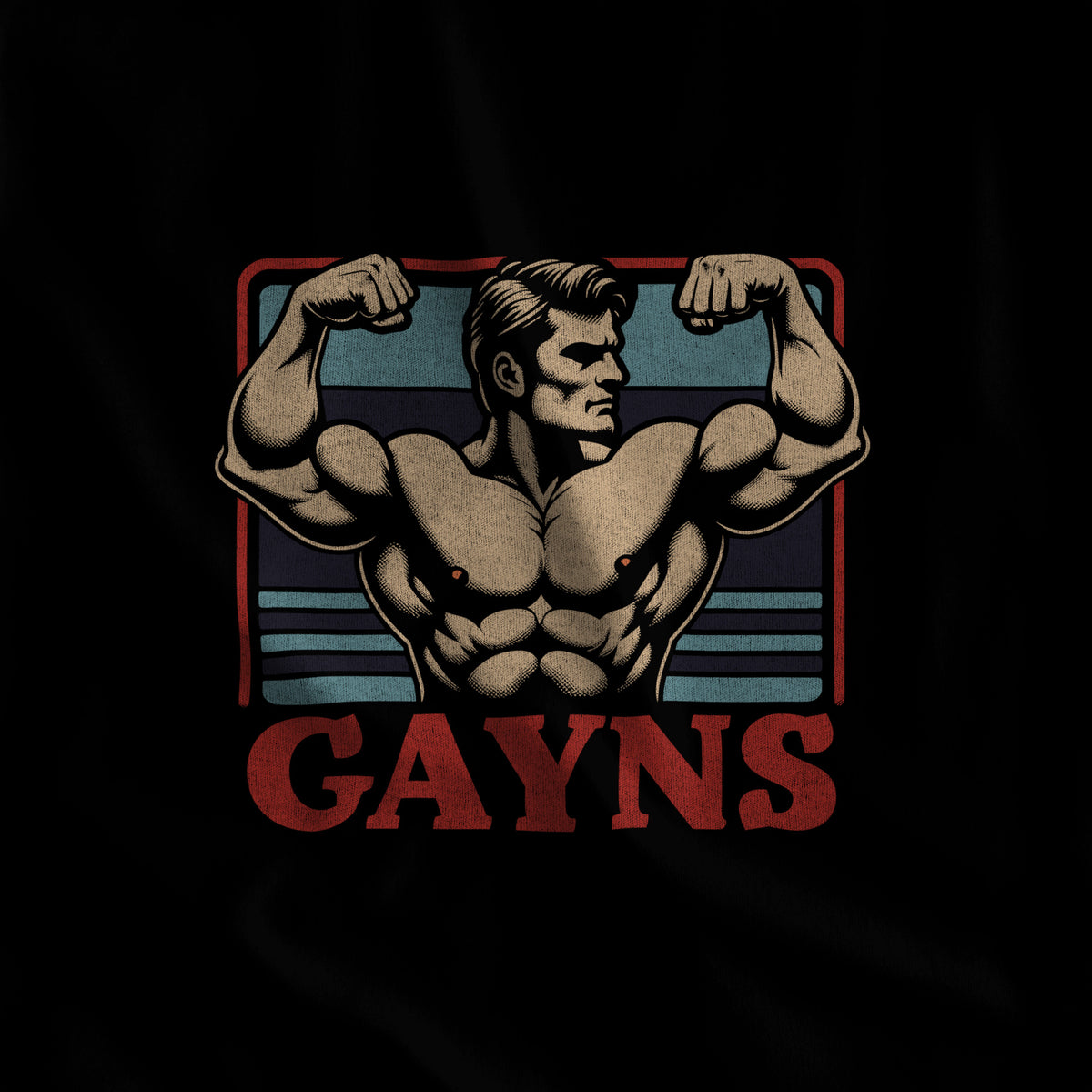 Gayns Muscle Tank – Flex Your Pride - Hunky Tops #color_Black