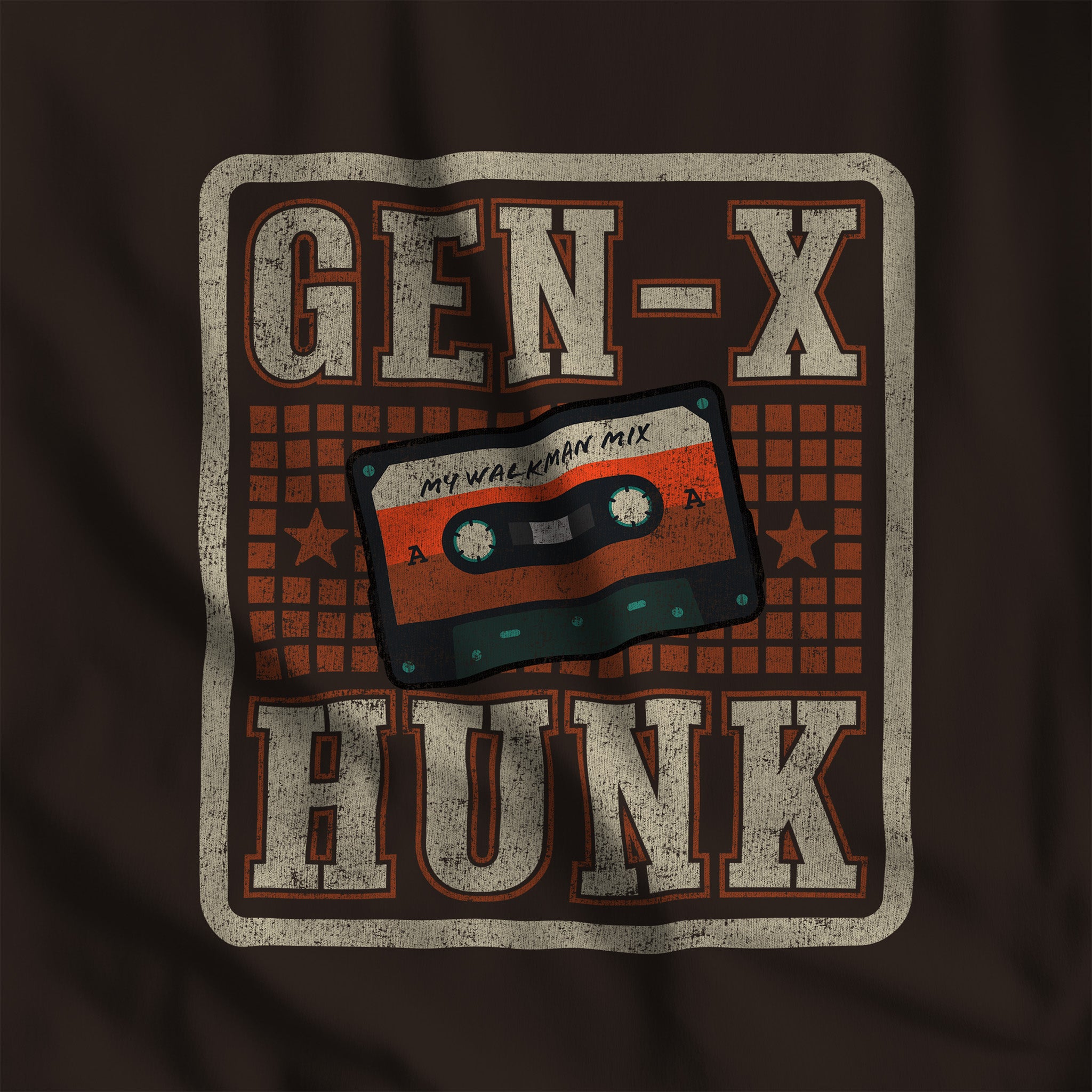 Gen-X Hunk T-Shirt - Hunky Tops #color_Brown