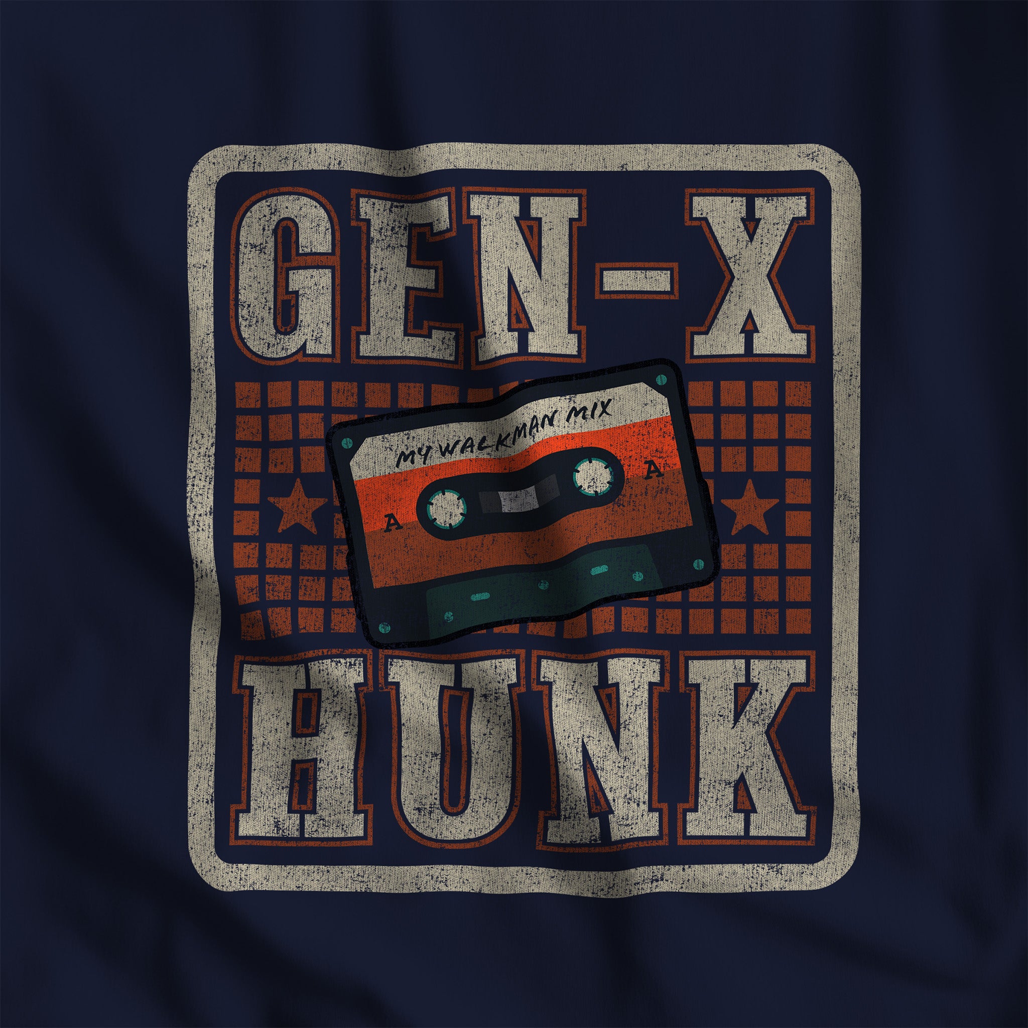 Gen-X Hunk T-Shirt - Hunky Tops #color_Navy