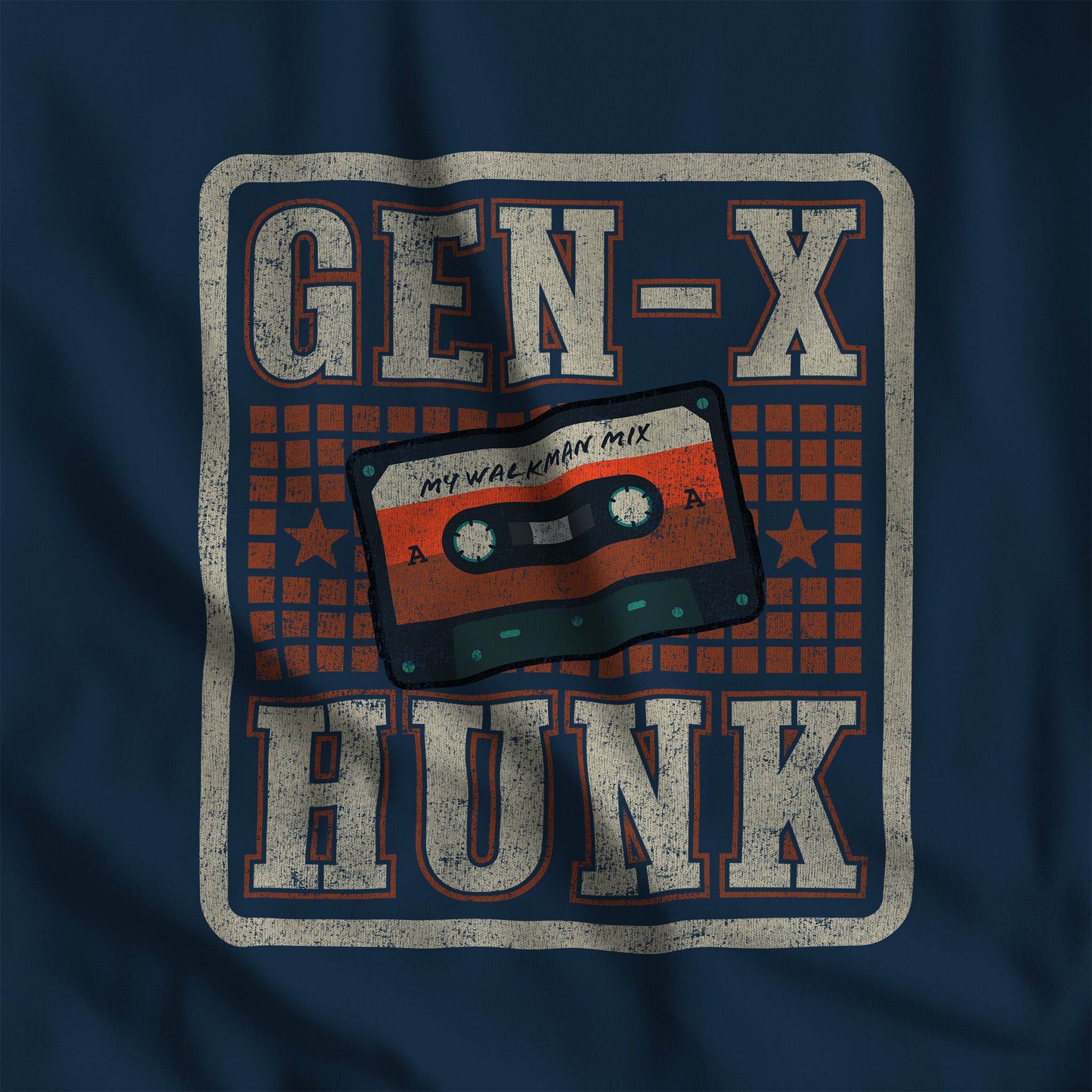 Gen-X Hunk Long-Sleeve T-Shirt - Hunky Tops #color_True Navy