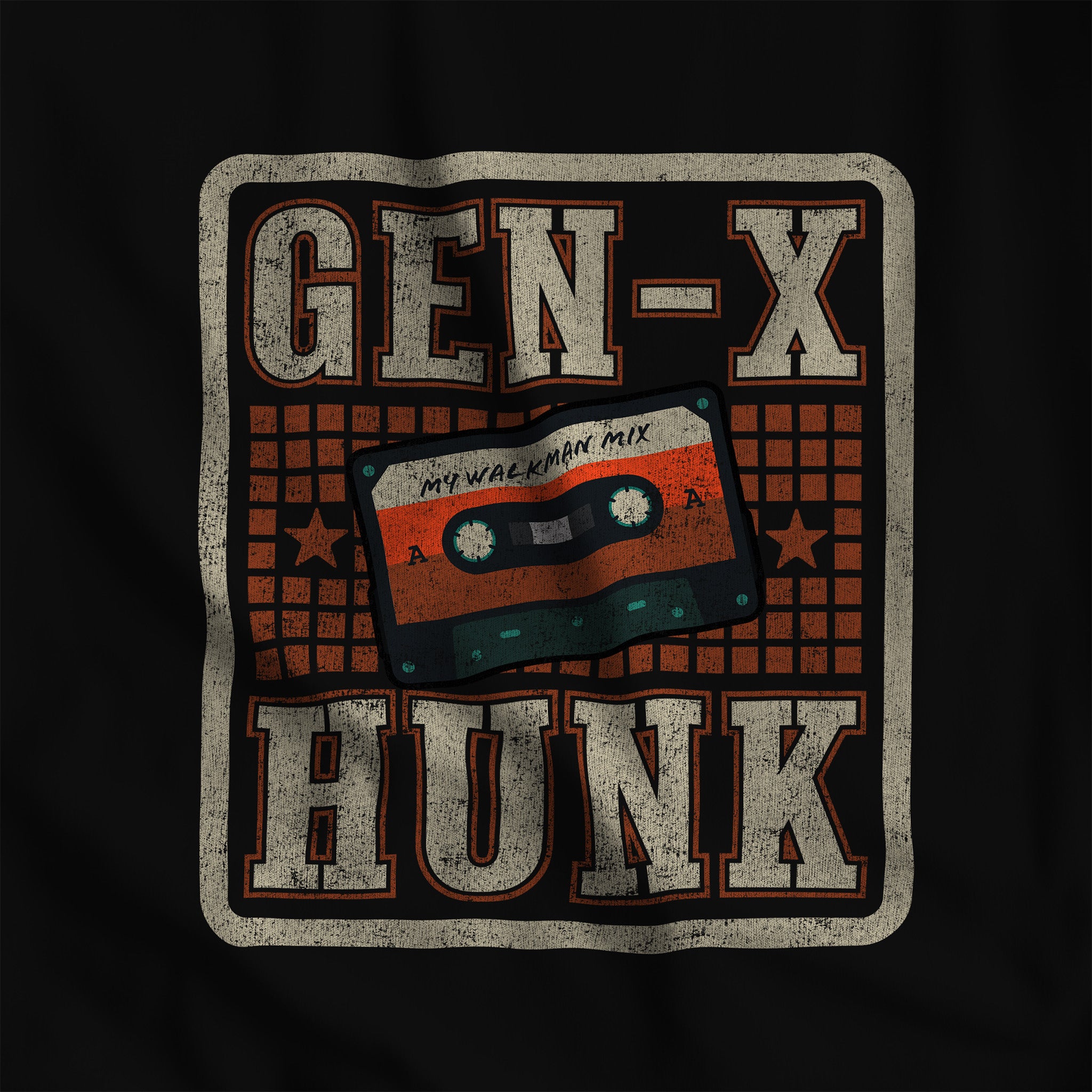 Gen-X Hunk T-Shirt - Hunky Tops #color_Black