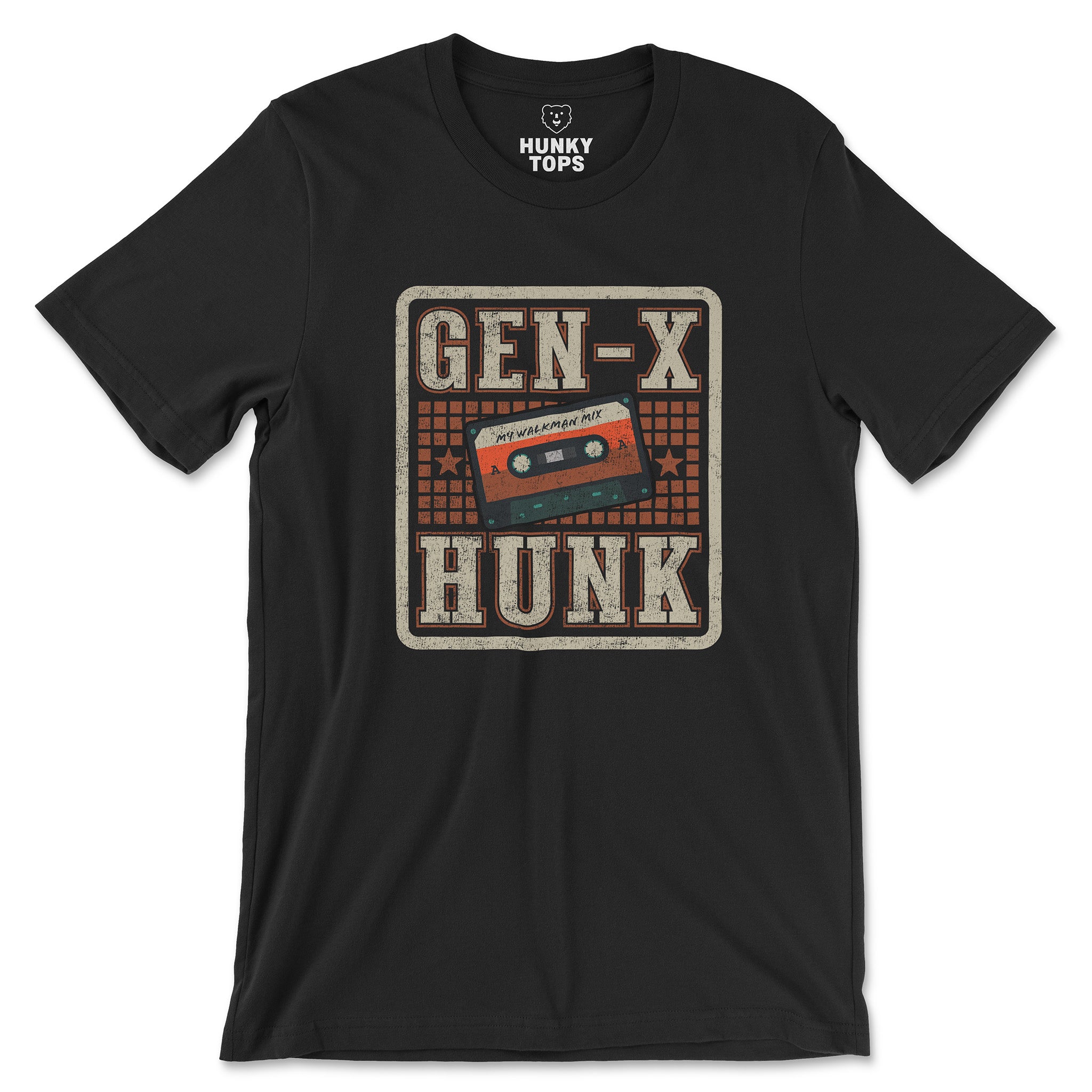 Gen-X Hunk T-Shirt - Hunky Tops #color_Black