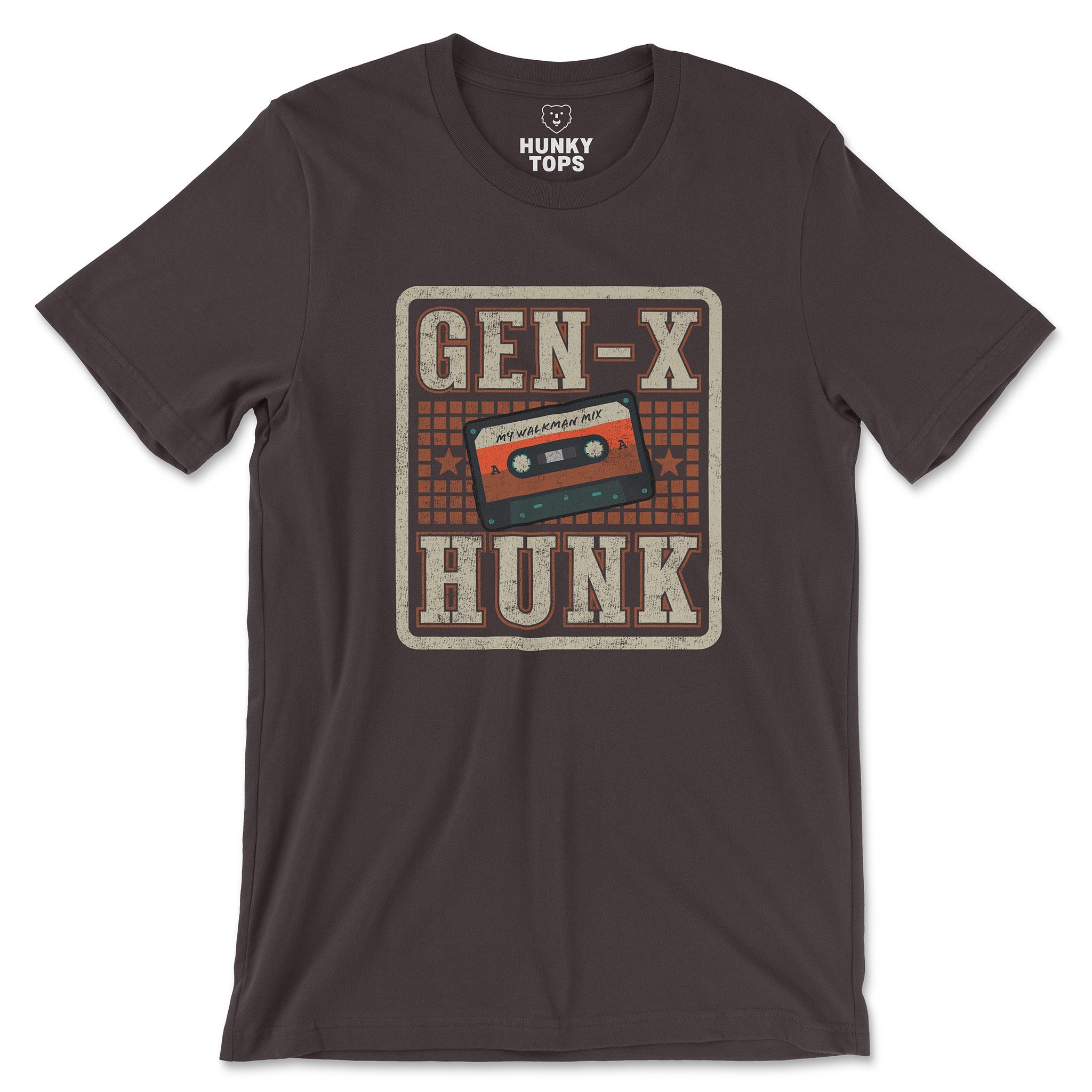 Gen-X Hunk T-Shirt - Hunky Tops #color_Brown