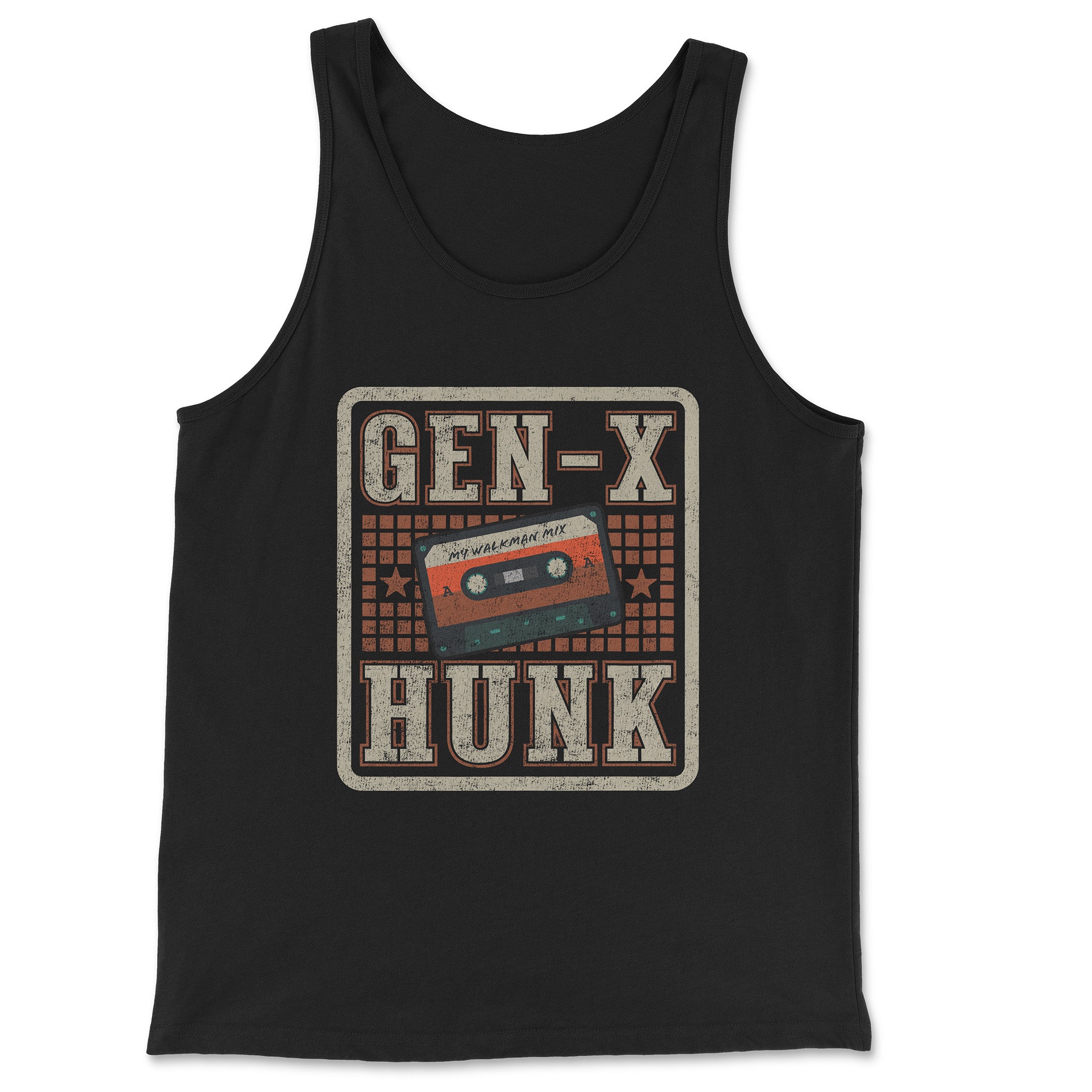 GEN-X HUNK Tank Top - Hunky Tops #color_Black