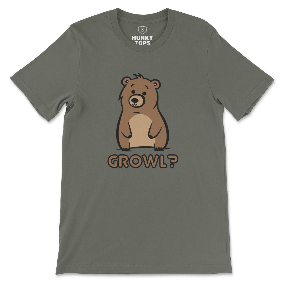 Growl Bear T-Shirt - Hunky Tops #color_Army