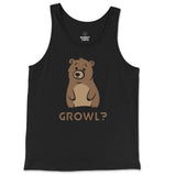 Growl Bear Tank Top - Hunky Tops #color_Black
