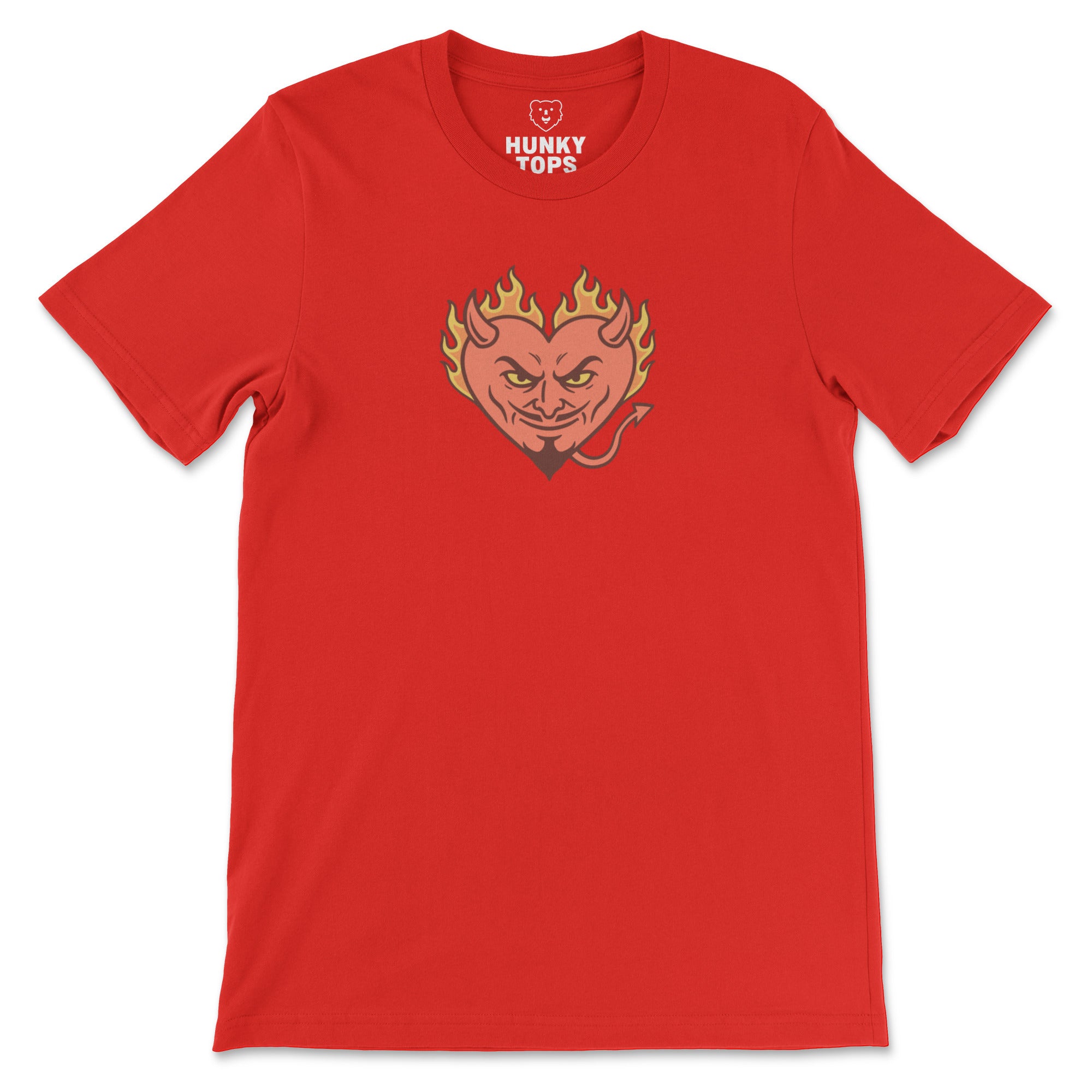 Hellfire Zaddy T-Shirt - Hunky Tops #color_Red