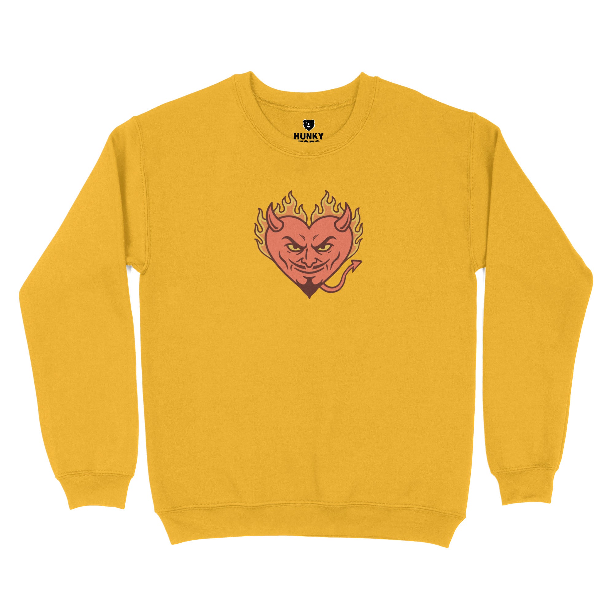 Hellfire Zaddy Sweatshirt - Hunky Tops #color_Gold