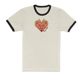 Hellfire Zaddy Ringer T-Shirt - Hunky Tops #color_Natural/Black