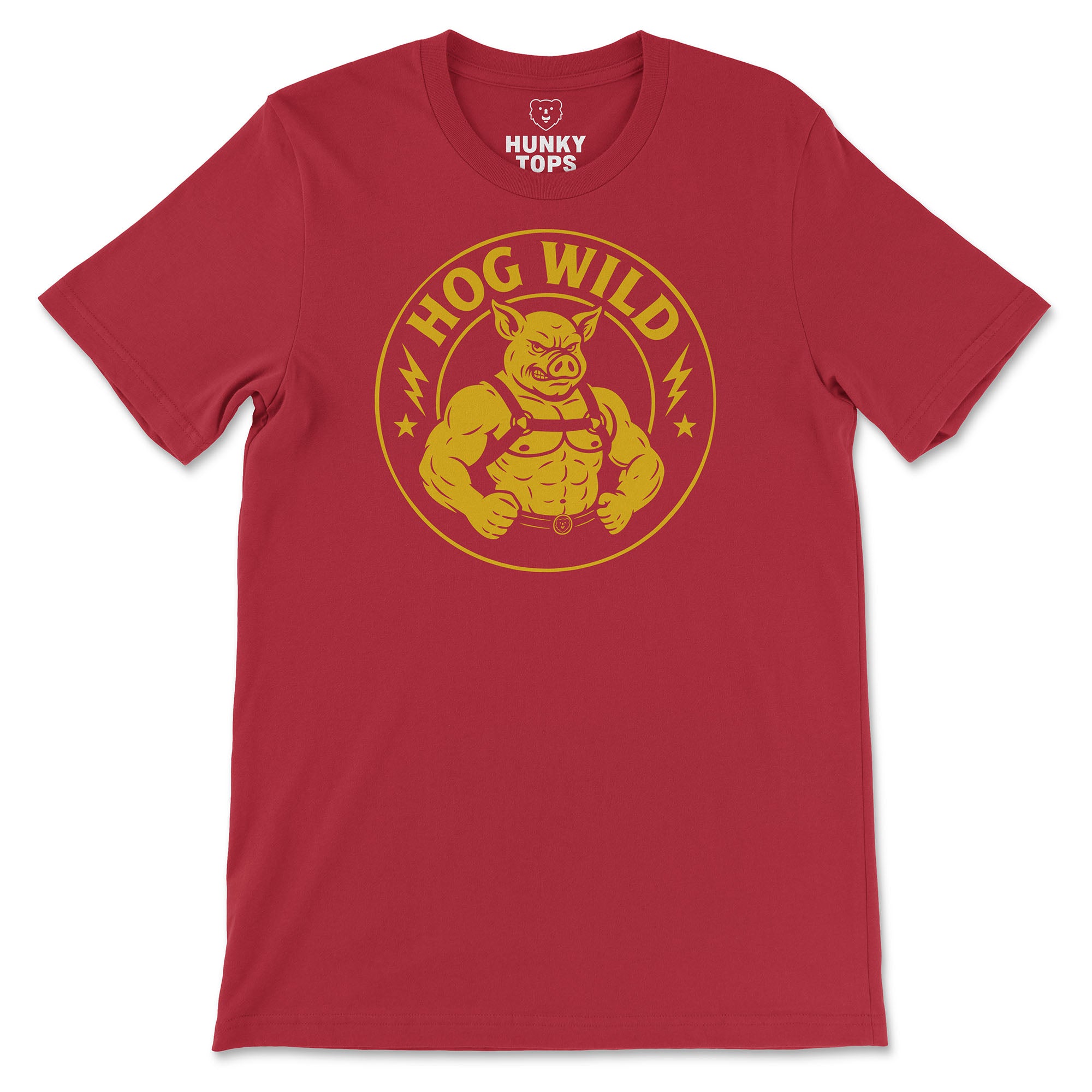 Hog Wild T-Shirt - Hunky Tops #color_Canvas Red