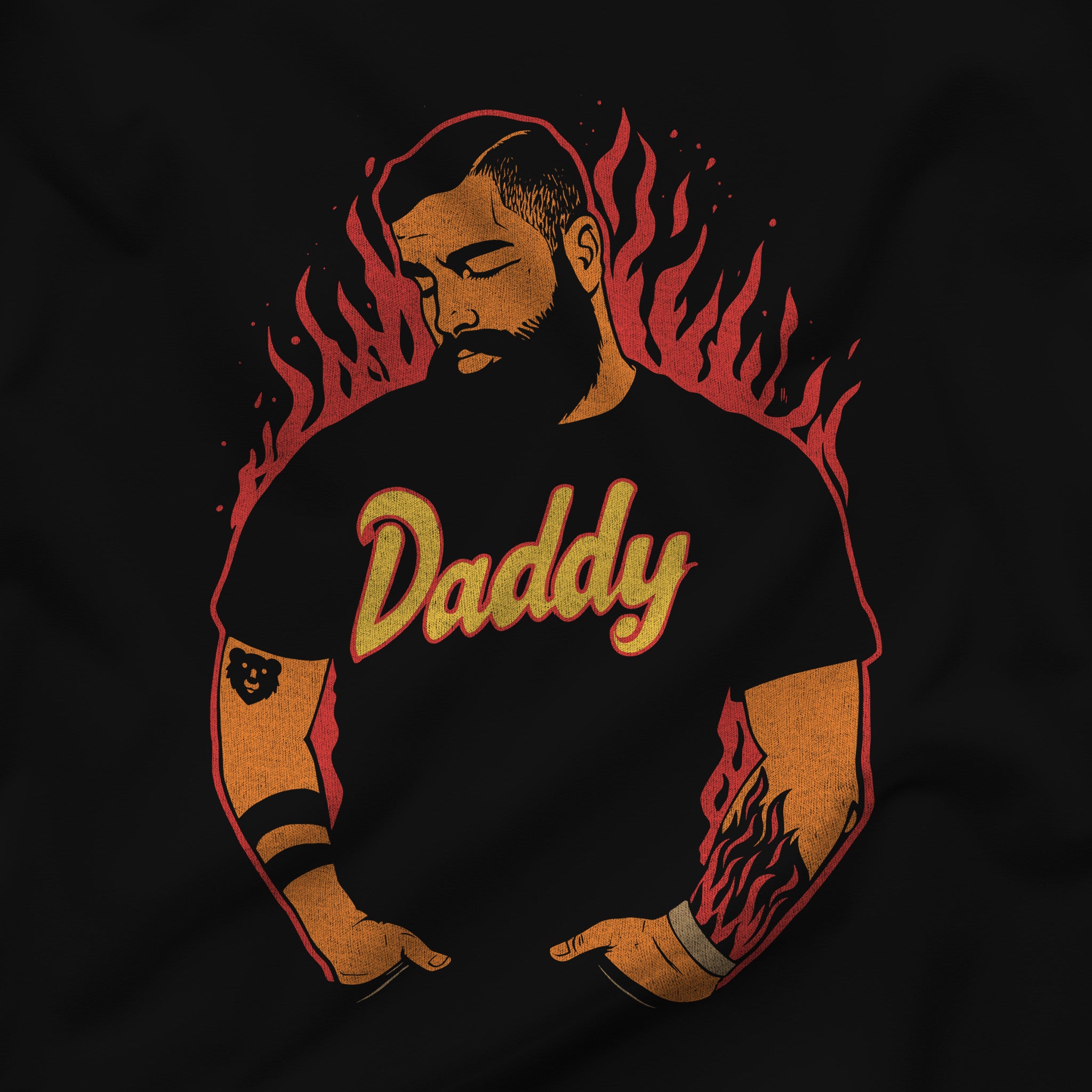 HOT DADDY T-SHIRT - Hunky Tops #color_Black