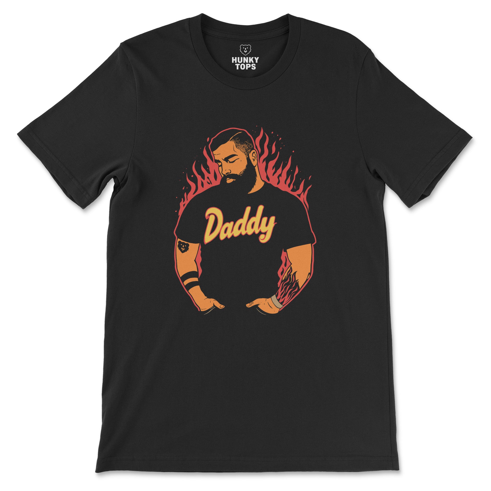 HOT DADDY T-SHIRT - Hunky Tops #color_Black