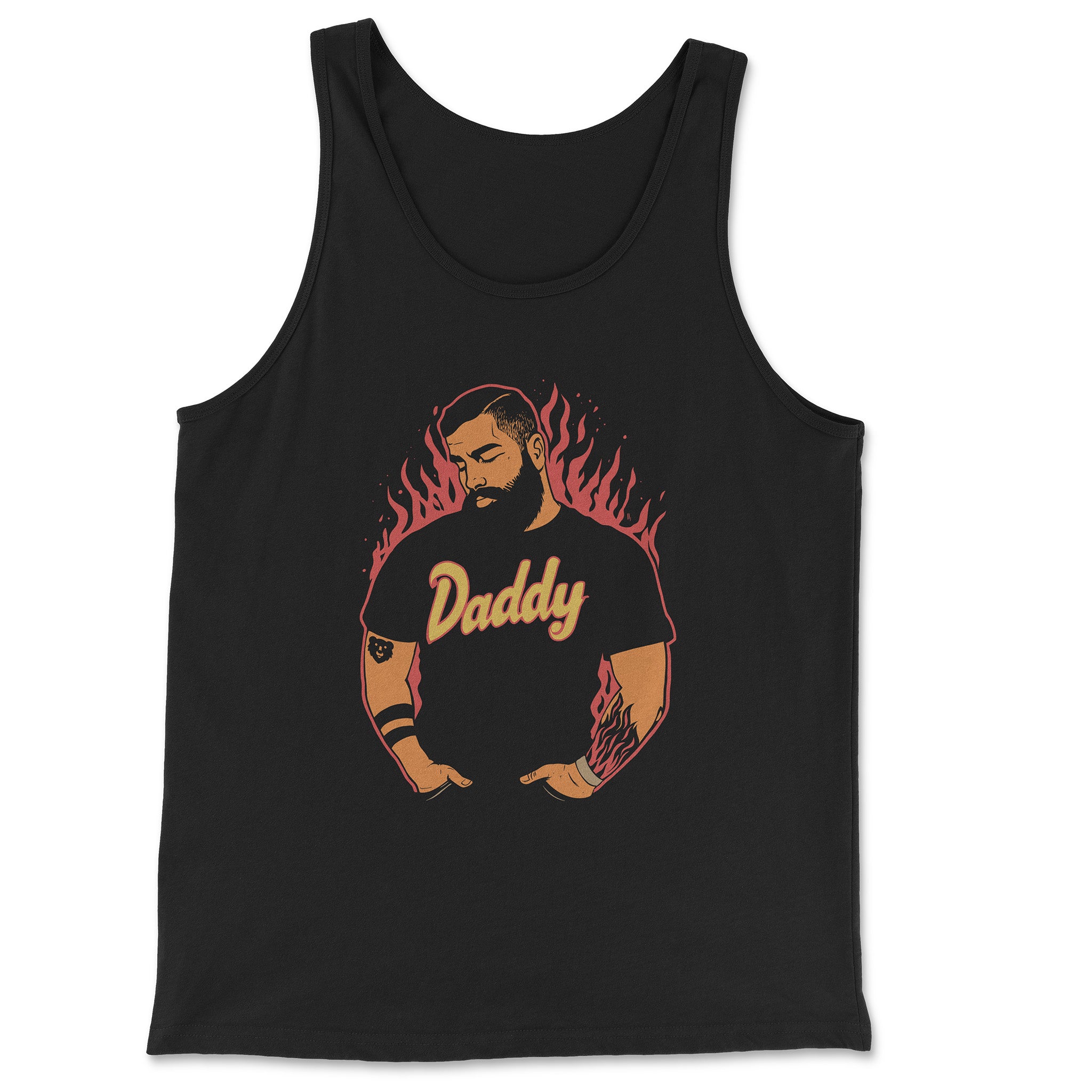 Hot Daddy Tank Top - Hunky Tops #color_Black
