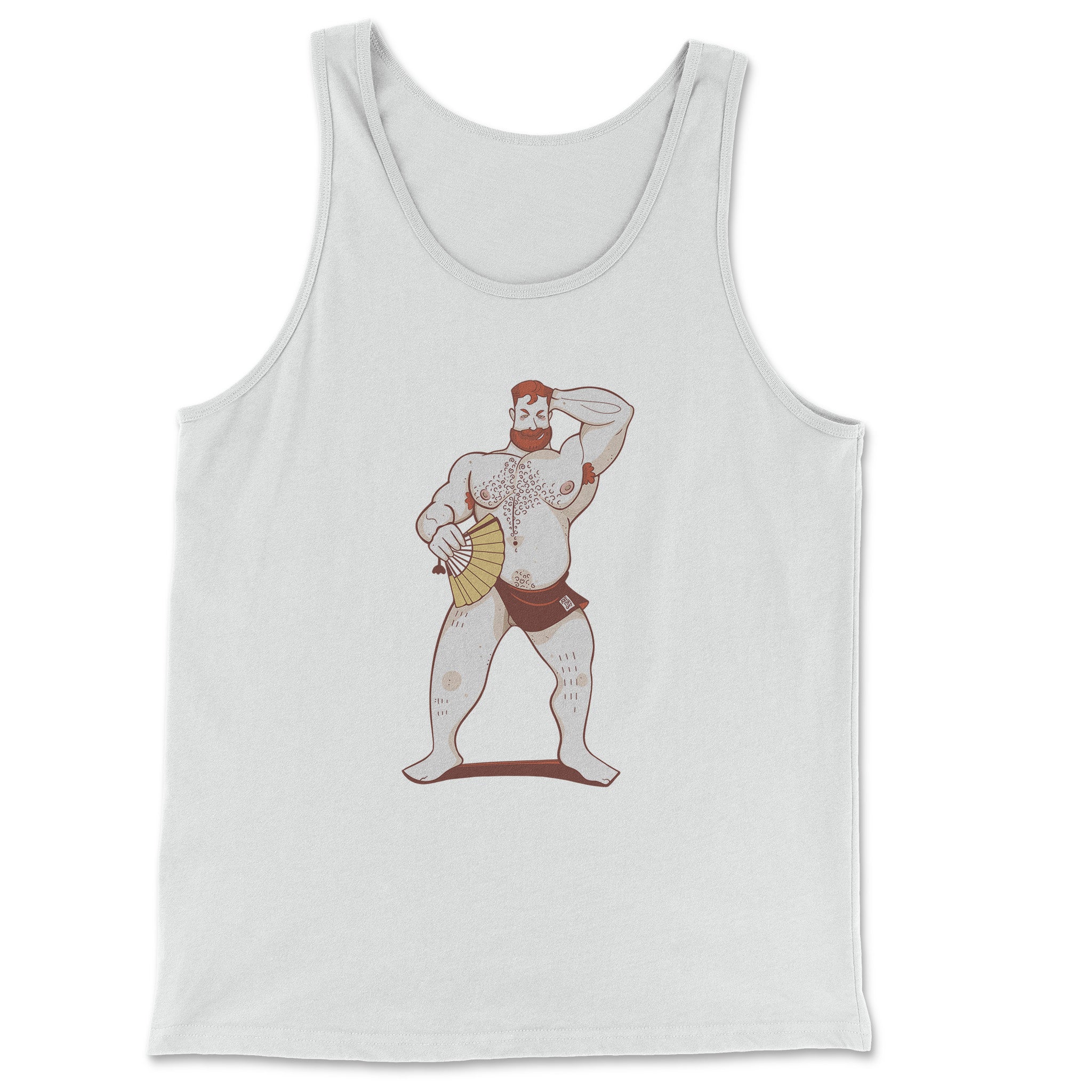 HOT GINGER BEAR TANK TOP - Hunky Tops #color_White