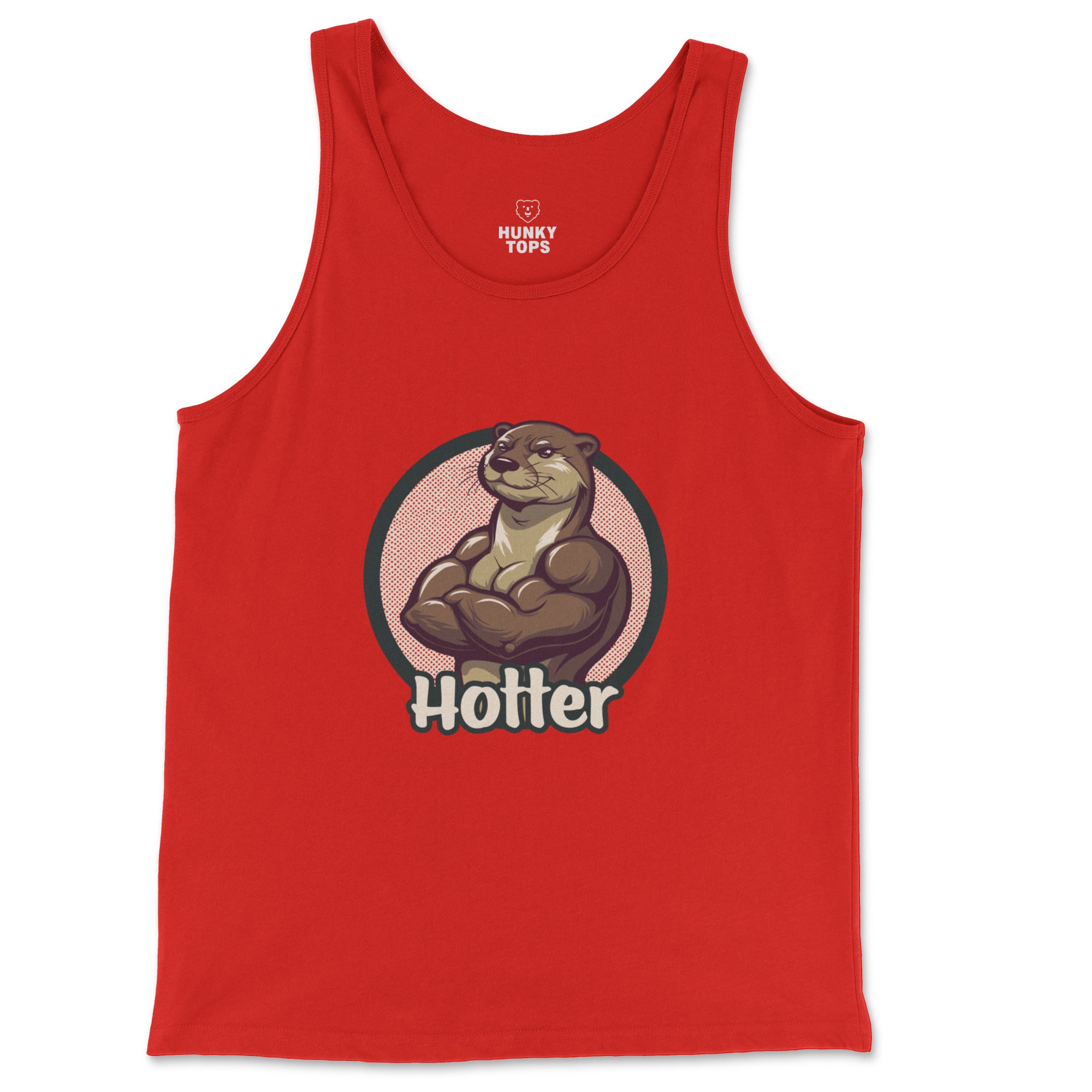 Hotter Muscular Otter Tank Top - Hunky Tops #color_Red
