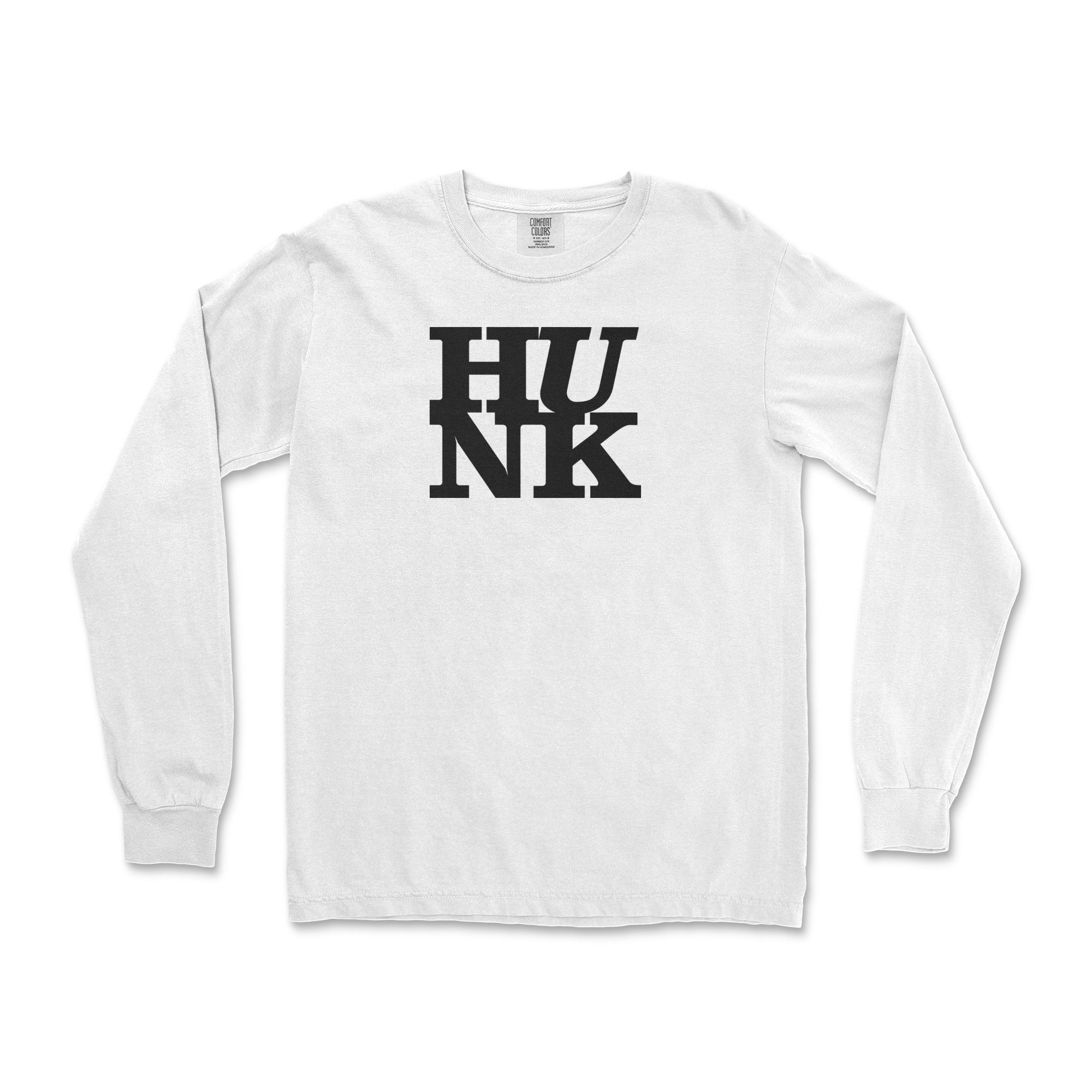 Hunk Long-Sleeve T-Shirt - Hunky Tops #color_White