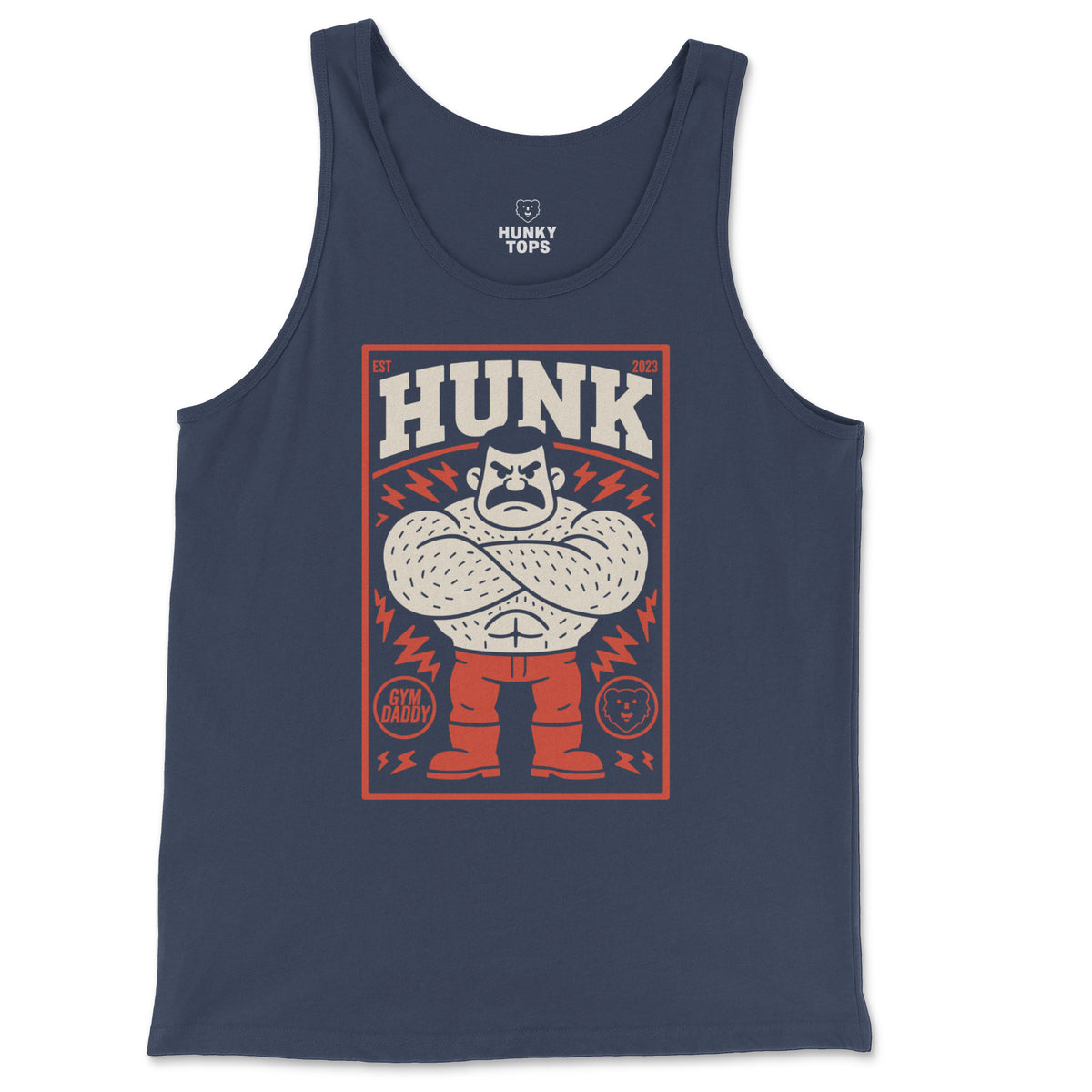 HUNK Gym Daddy Tank Top - Hunky Tops #color_Navy