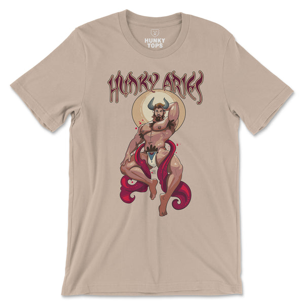 Hunky Aries Zodiac T-Shirt by Axeish Guy