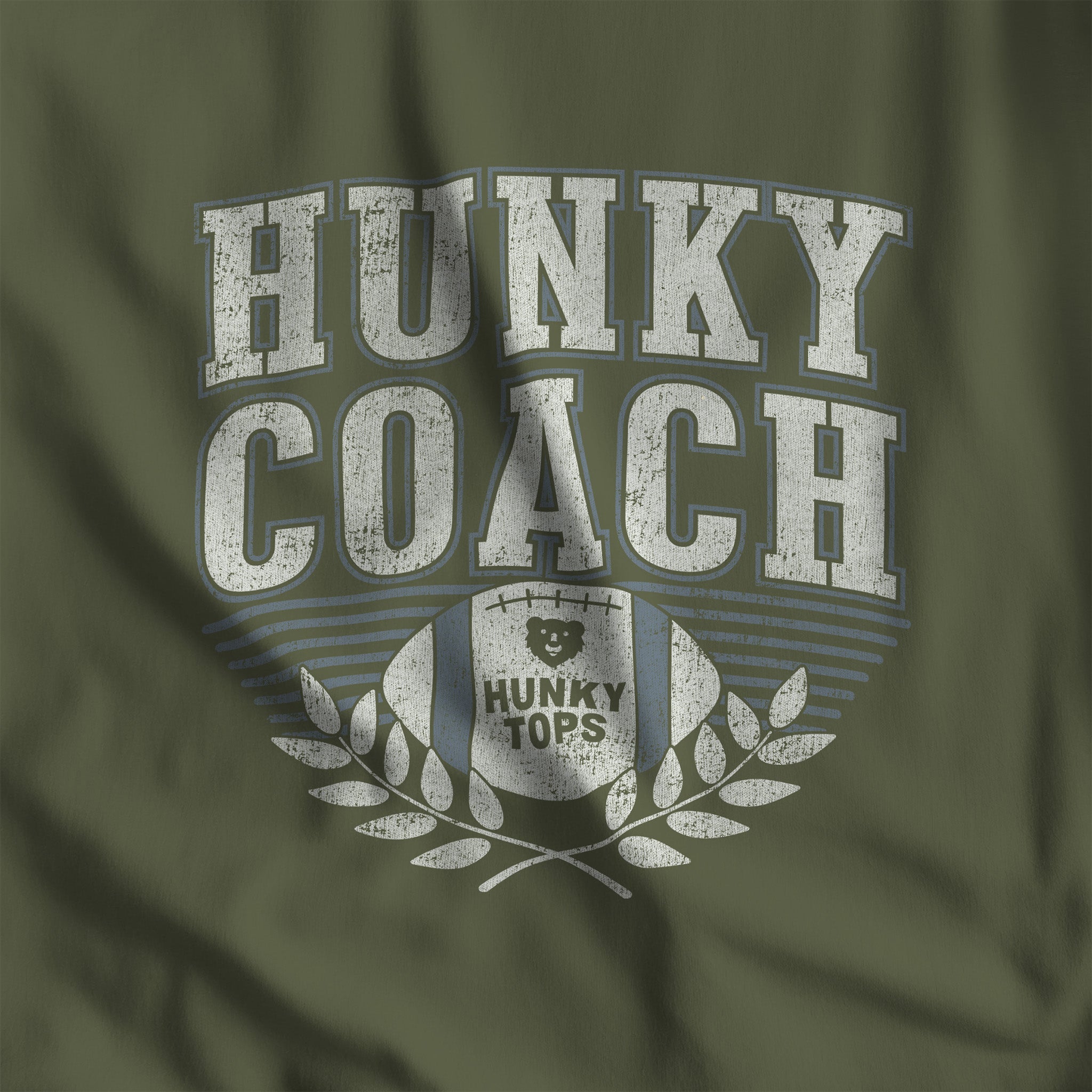 Hunky Coach T-Shirt - Hunky Tops #color_Military Green