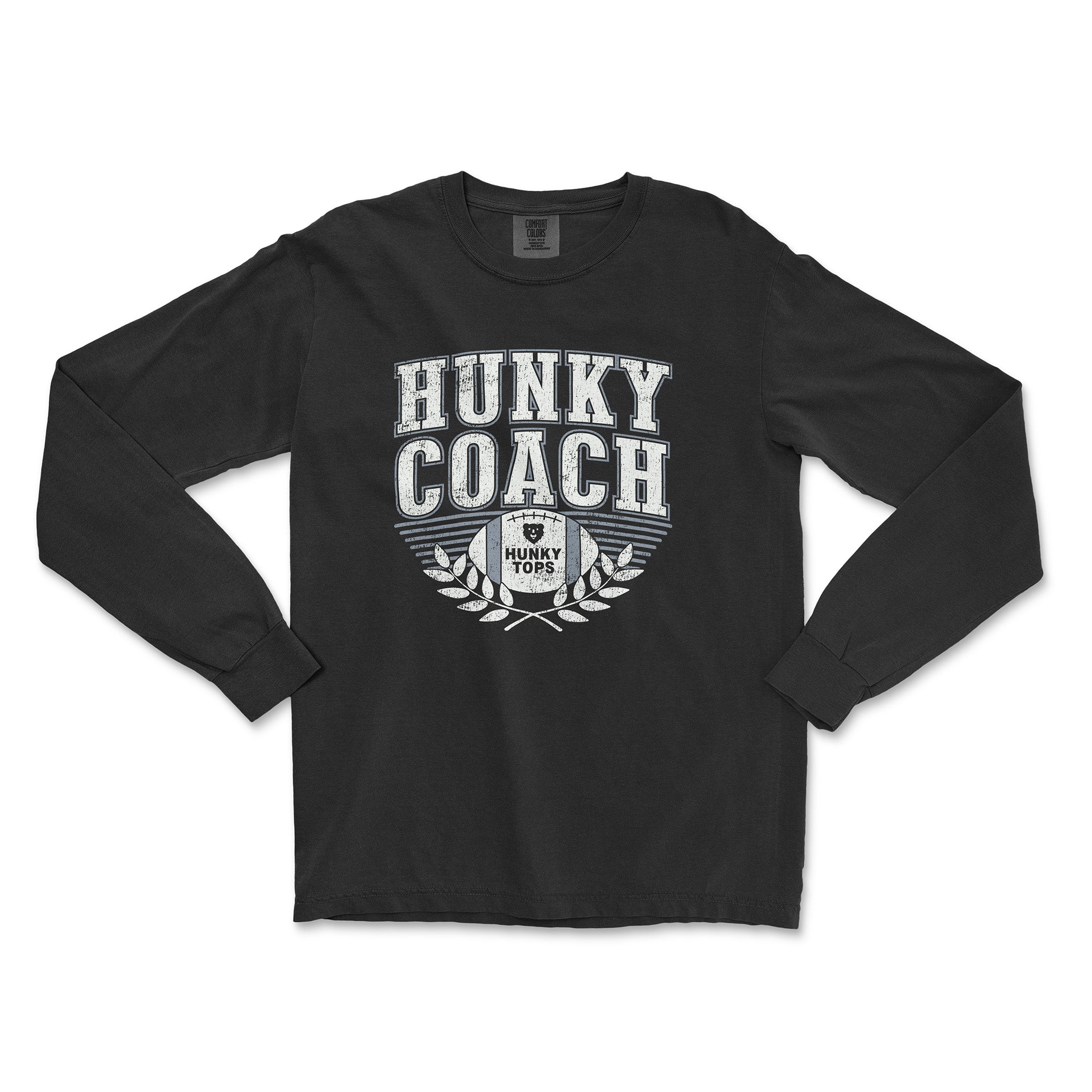 Hunky Coach Long-Sleeve T-Shirt - Hunky Tops #color_Black