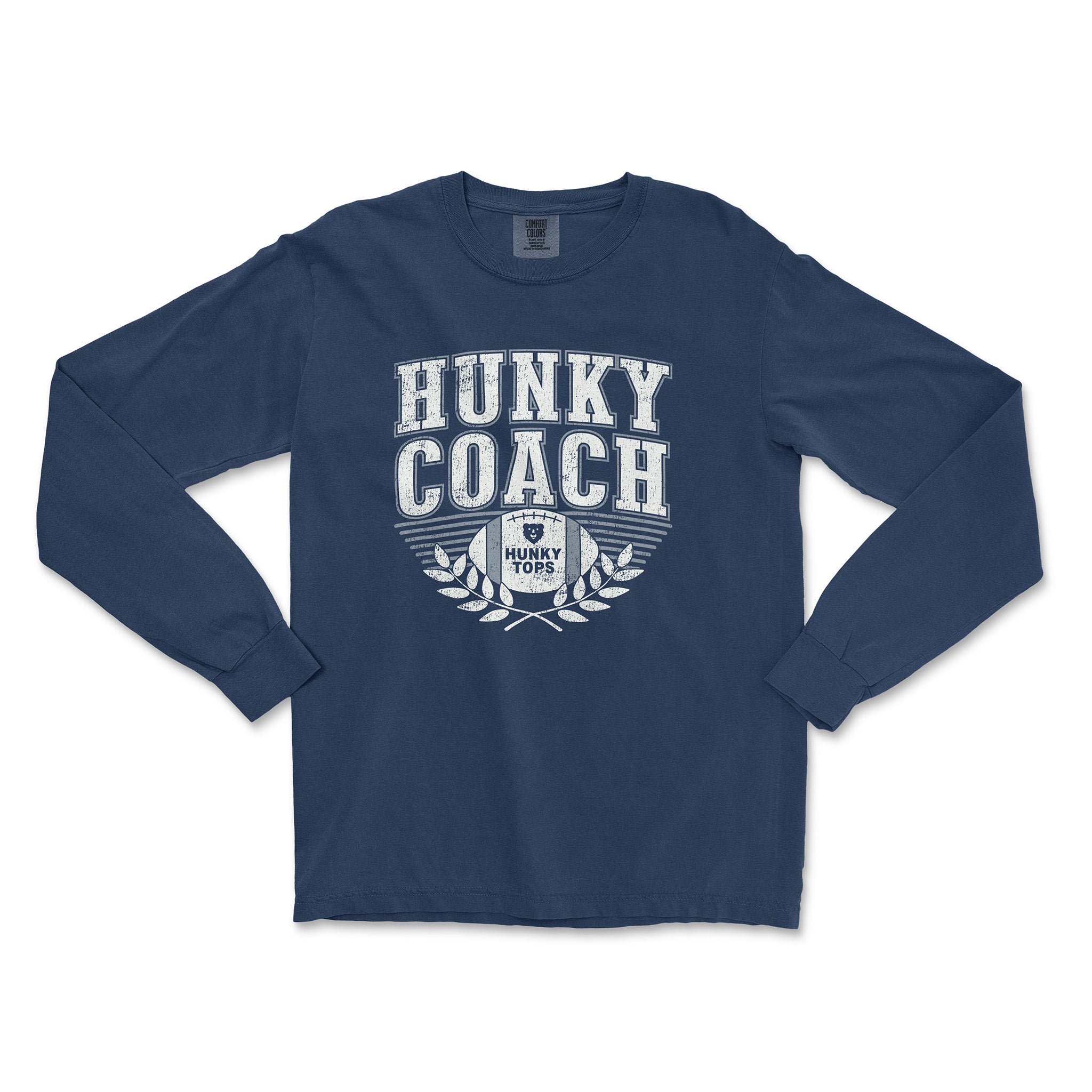 Hunky Coach Long-Sleeve T-Shirt - Hunky Tops #color_True Navy