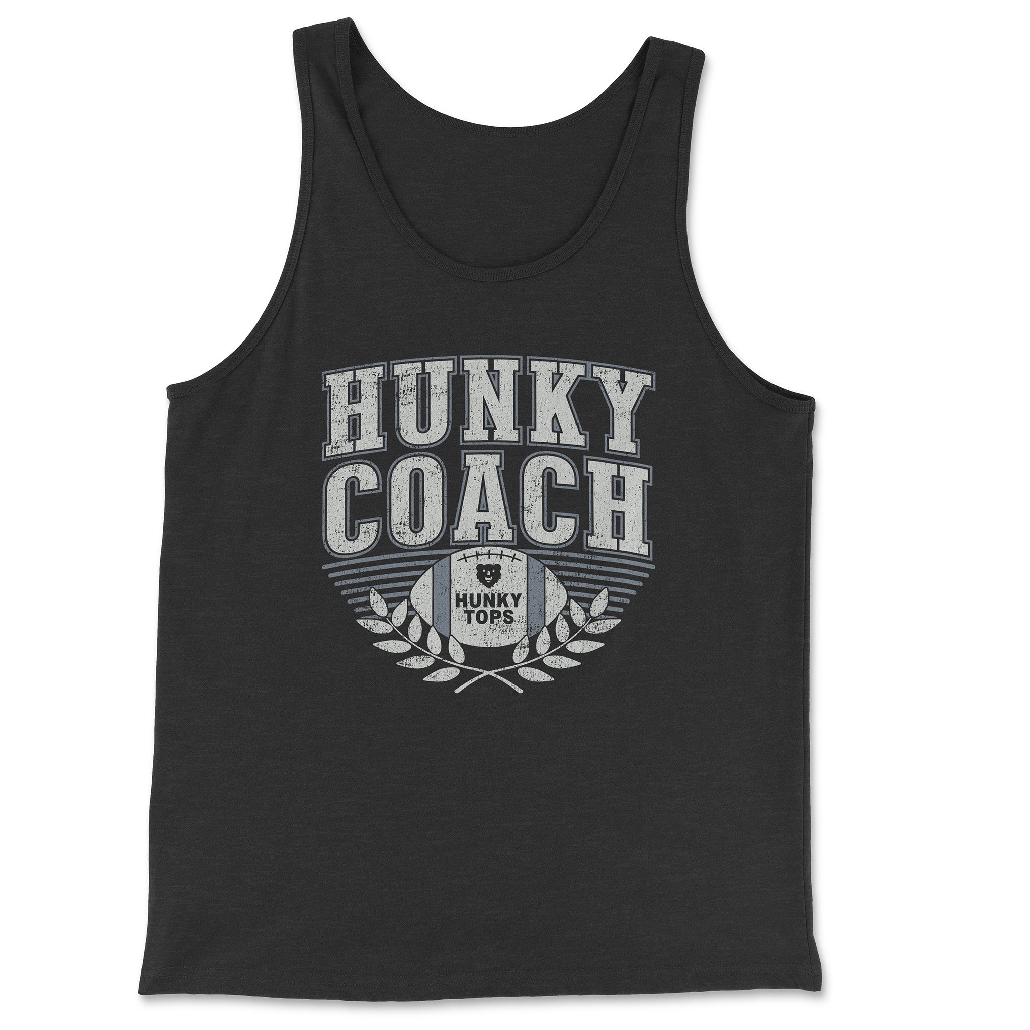 Hunky Coach Tank Top - Hunky Tops #color_Charcoal Black TriBlend