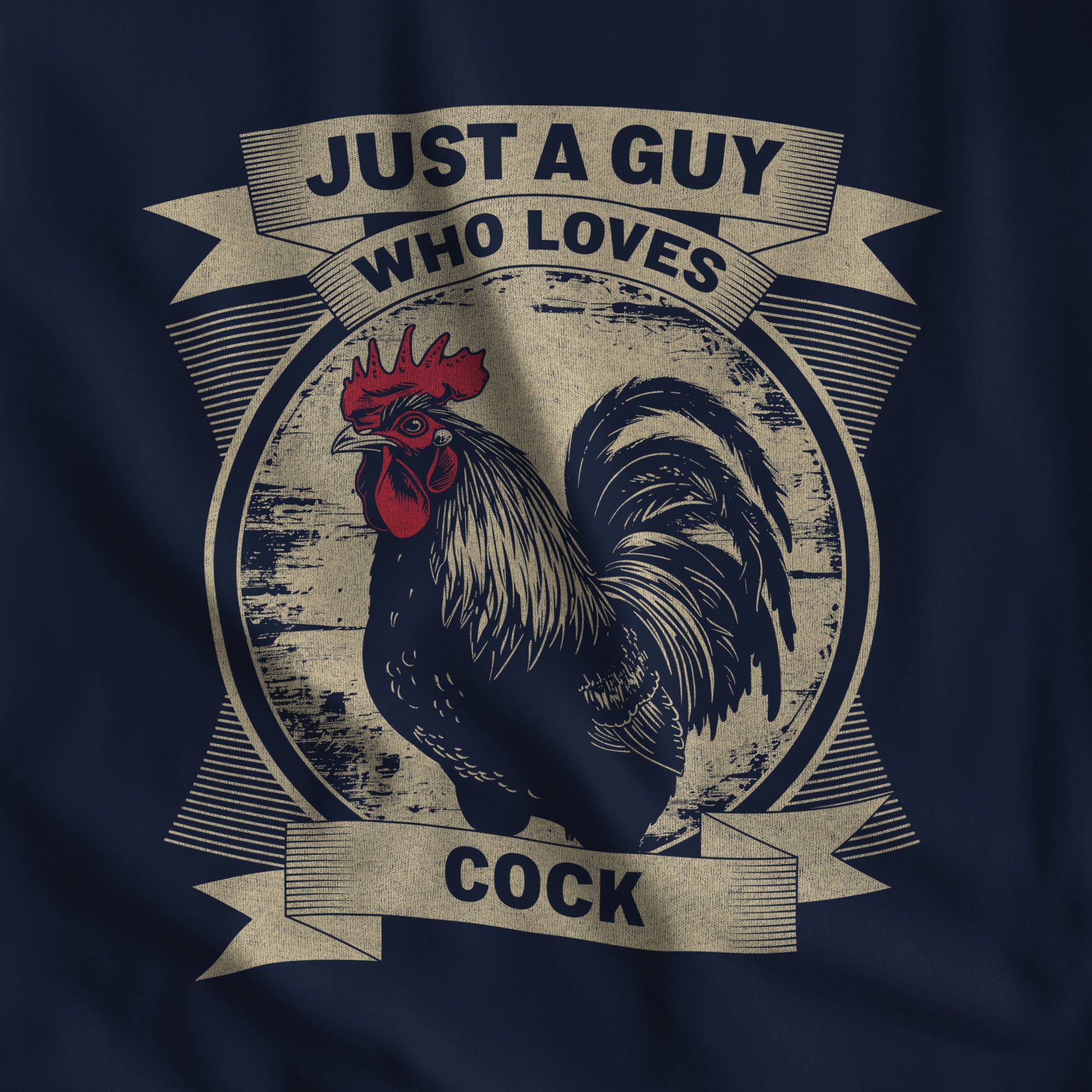 Just A Guy Who Loves Cock Hoodie - Hunky Tops #color_Navy