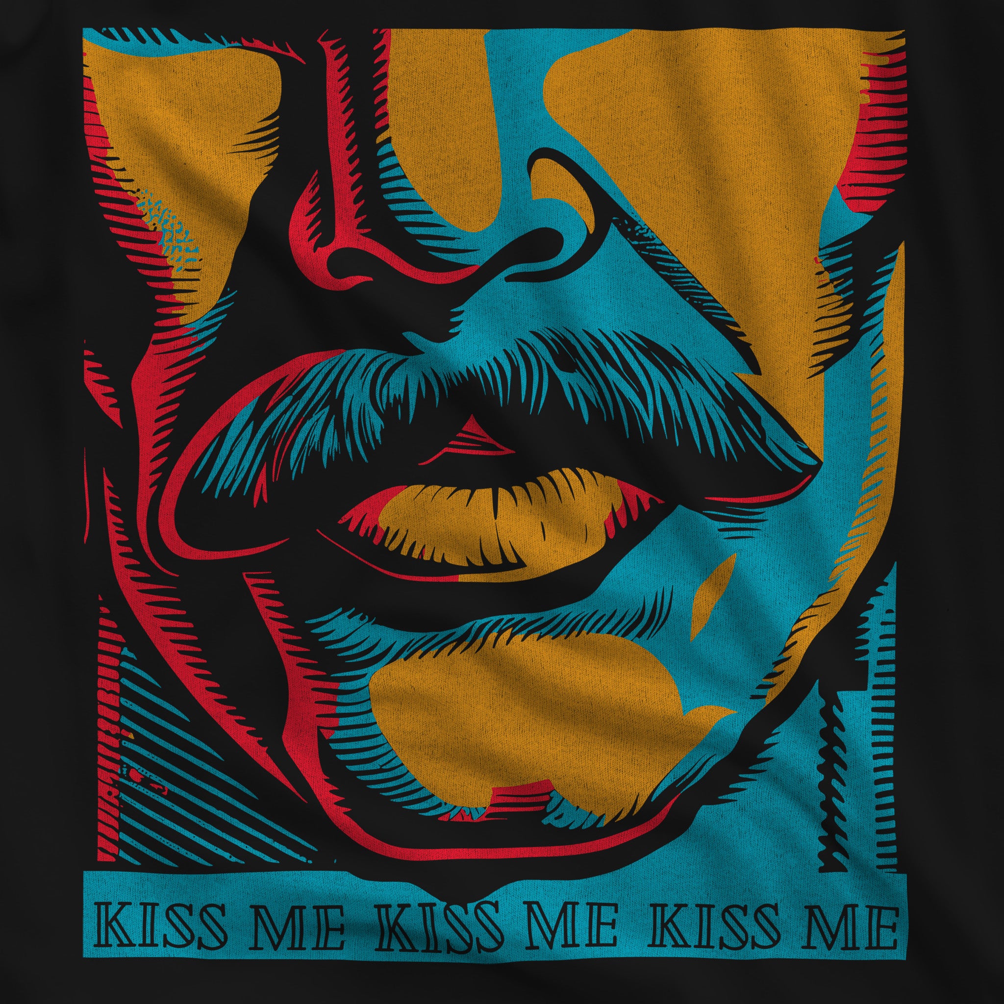 Kiss Me Gay Sweatshirt - Hunky Tops #color_Black