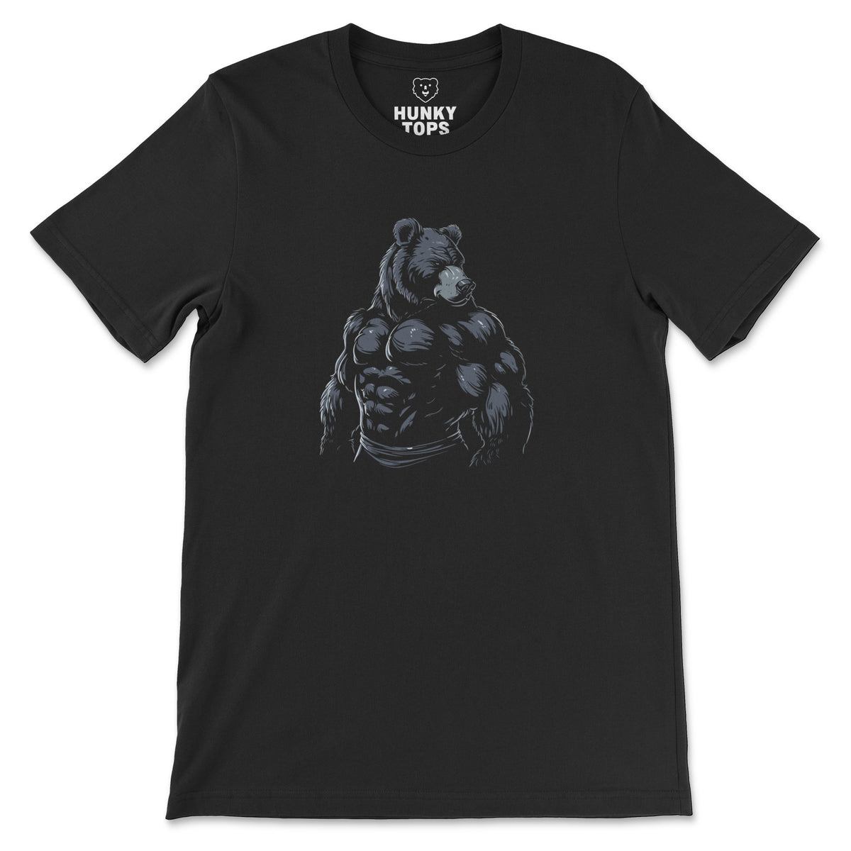 Majestic Bear T-Shirt - Hunky Tops #color_Black