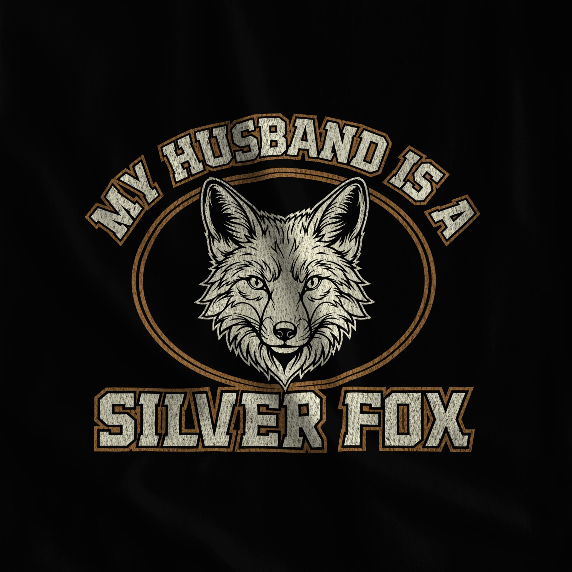 My Husband is a Silver Fox Hoodie - Hunky Tops #color_Black
