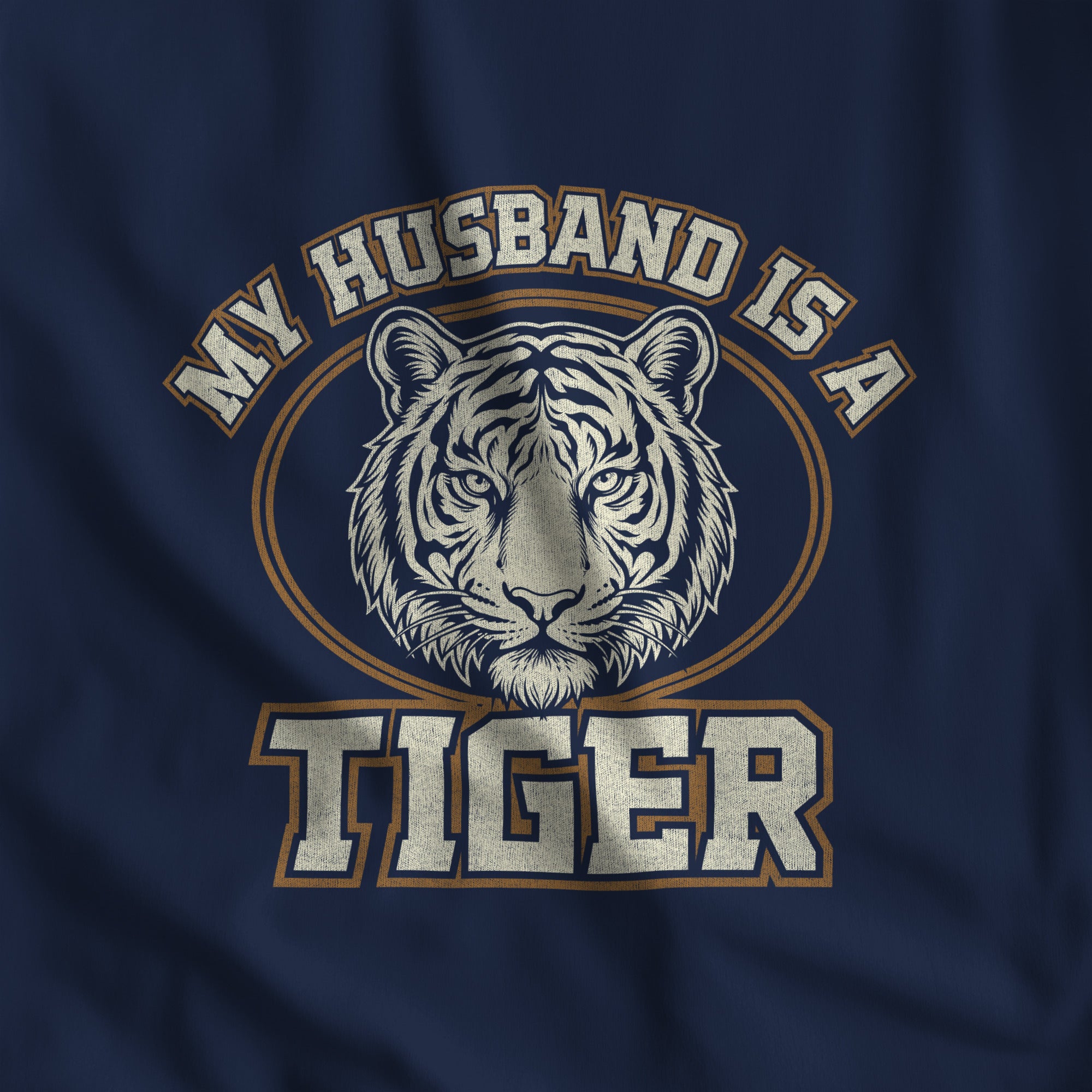 My Husband is a Tiger Tank Top - Hunky Tops #color_Navy