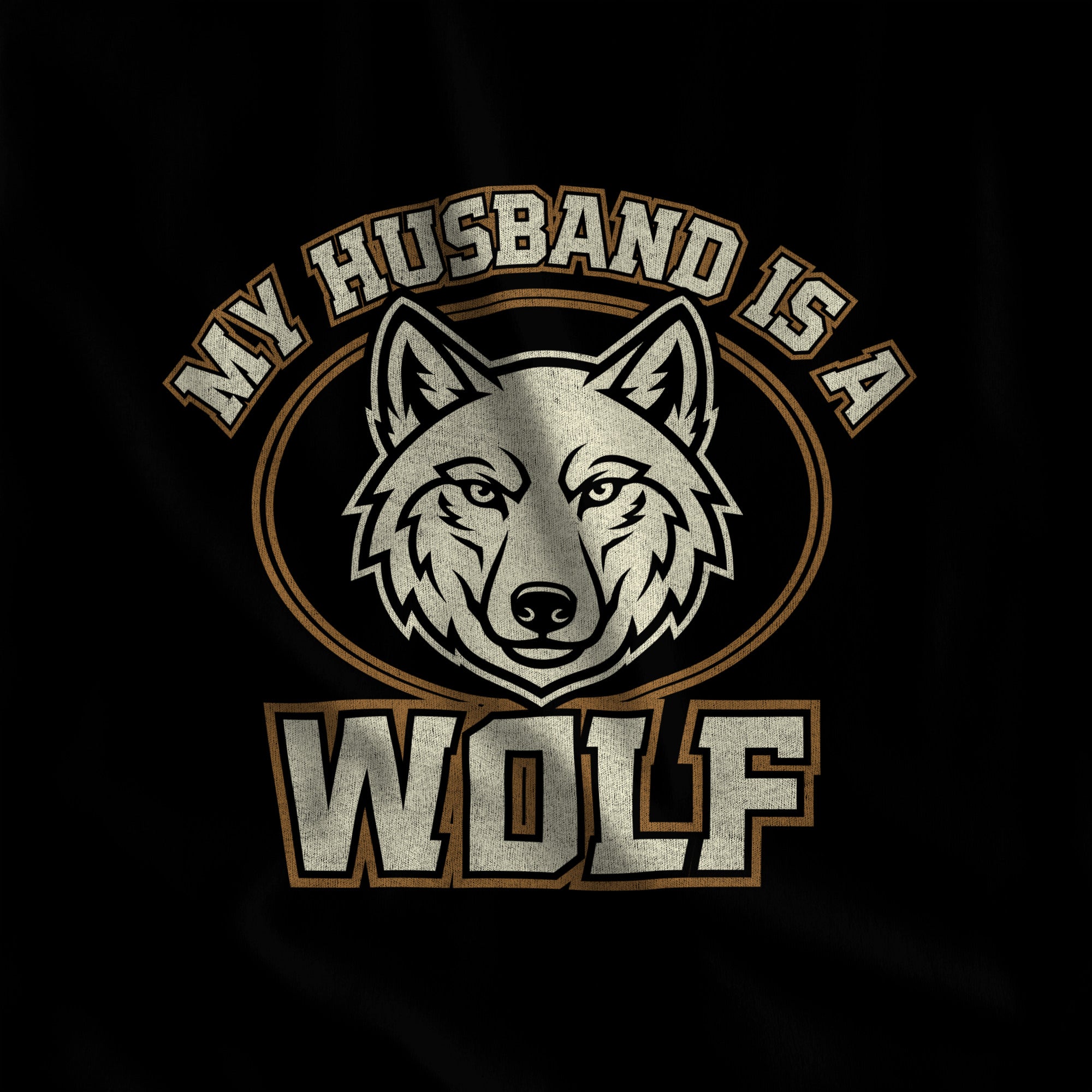 My Husband is a Wolf T-Shirt - Hunky Tops #color_Black