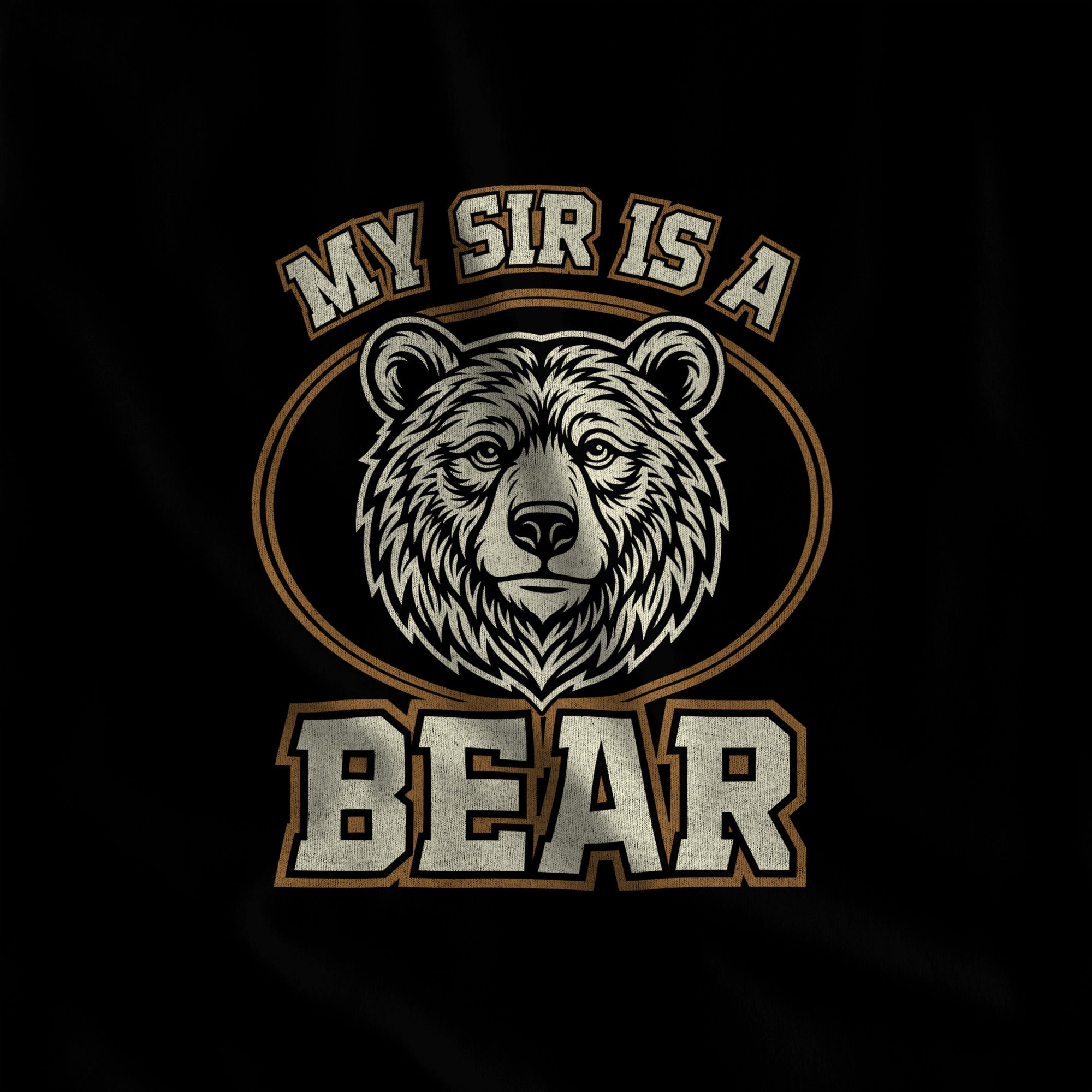 My Sir is a Bear T-Shirt - Hunky Tops #color_Black