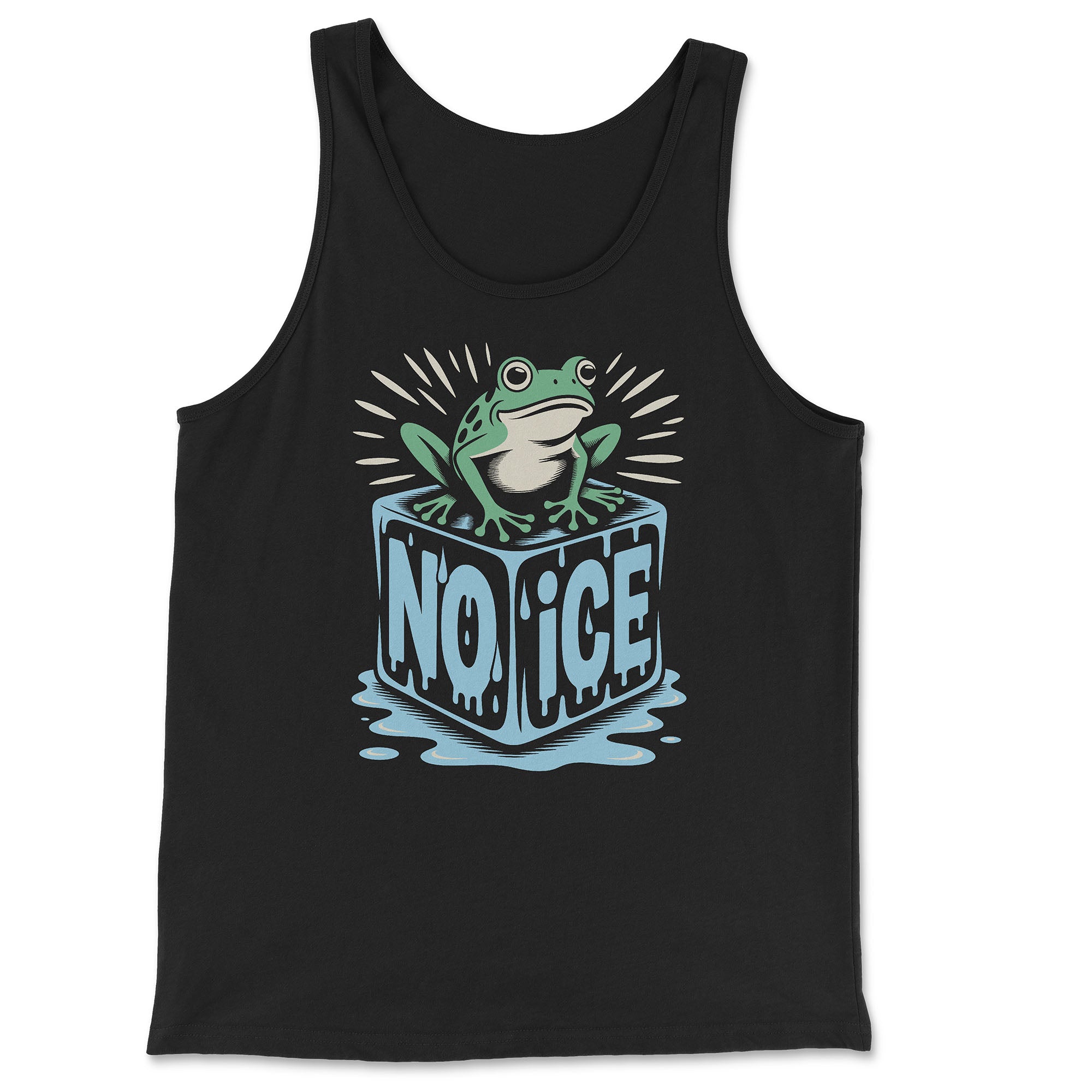 No ICE Frog Tank Top - Hunky Tops #color_Black