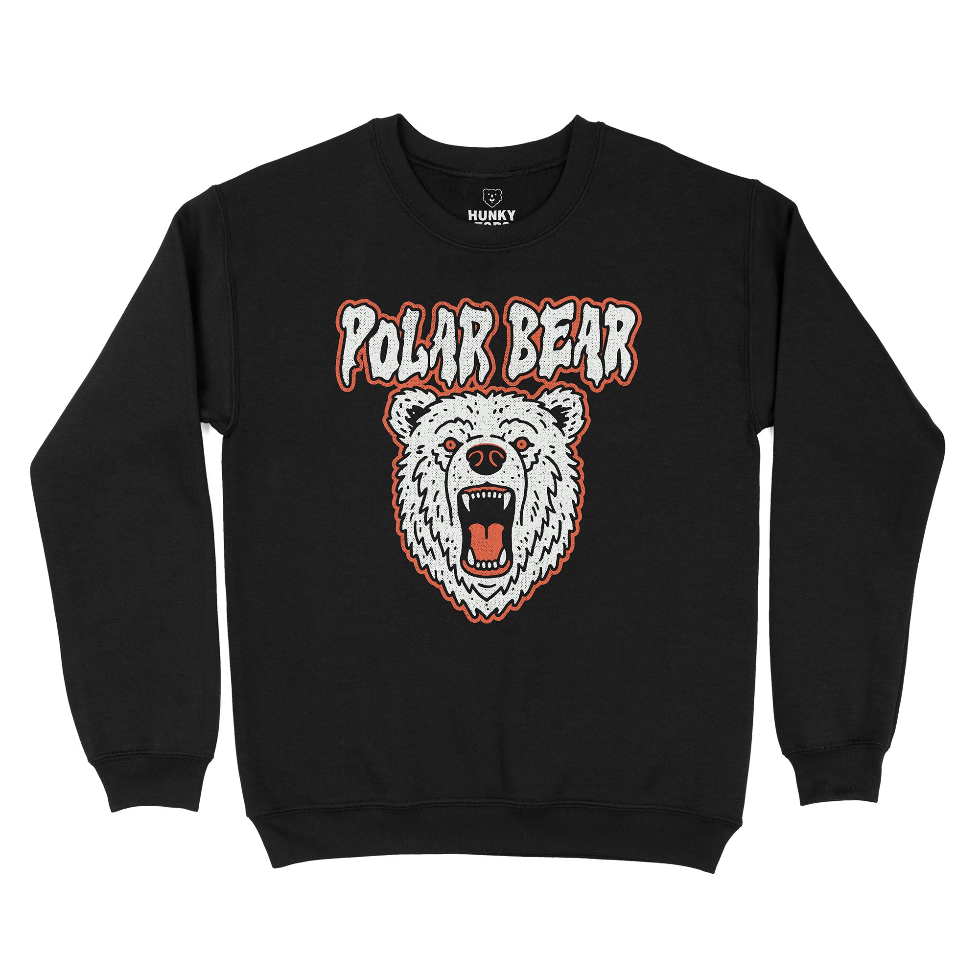 Polar Bear Sweatshirt - Hunky Tops #color_Black