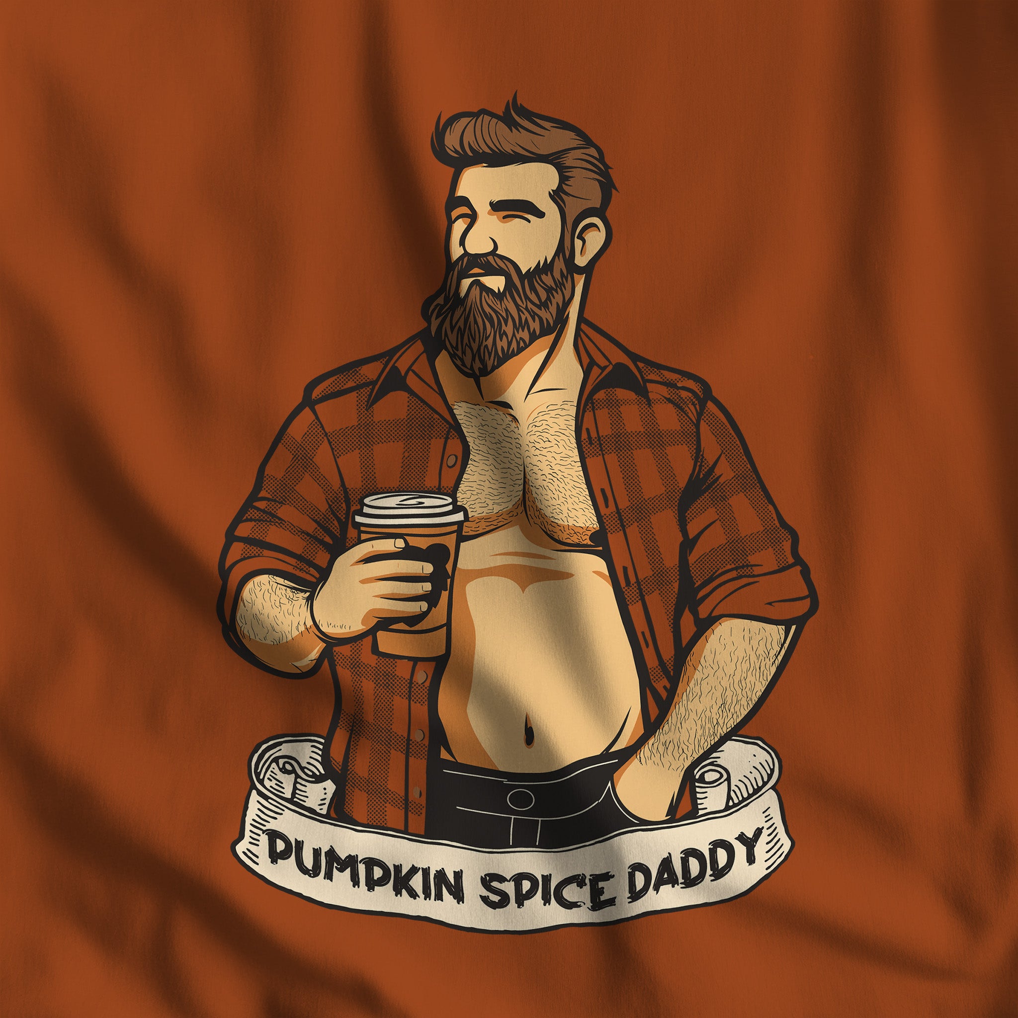 PUMPKIN SPICE DADDY T-Shirt - Hunky Tops #color_Autumn