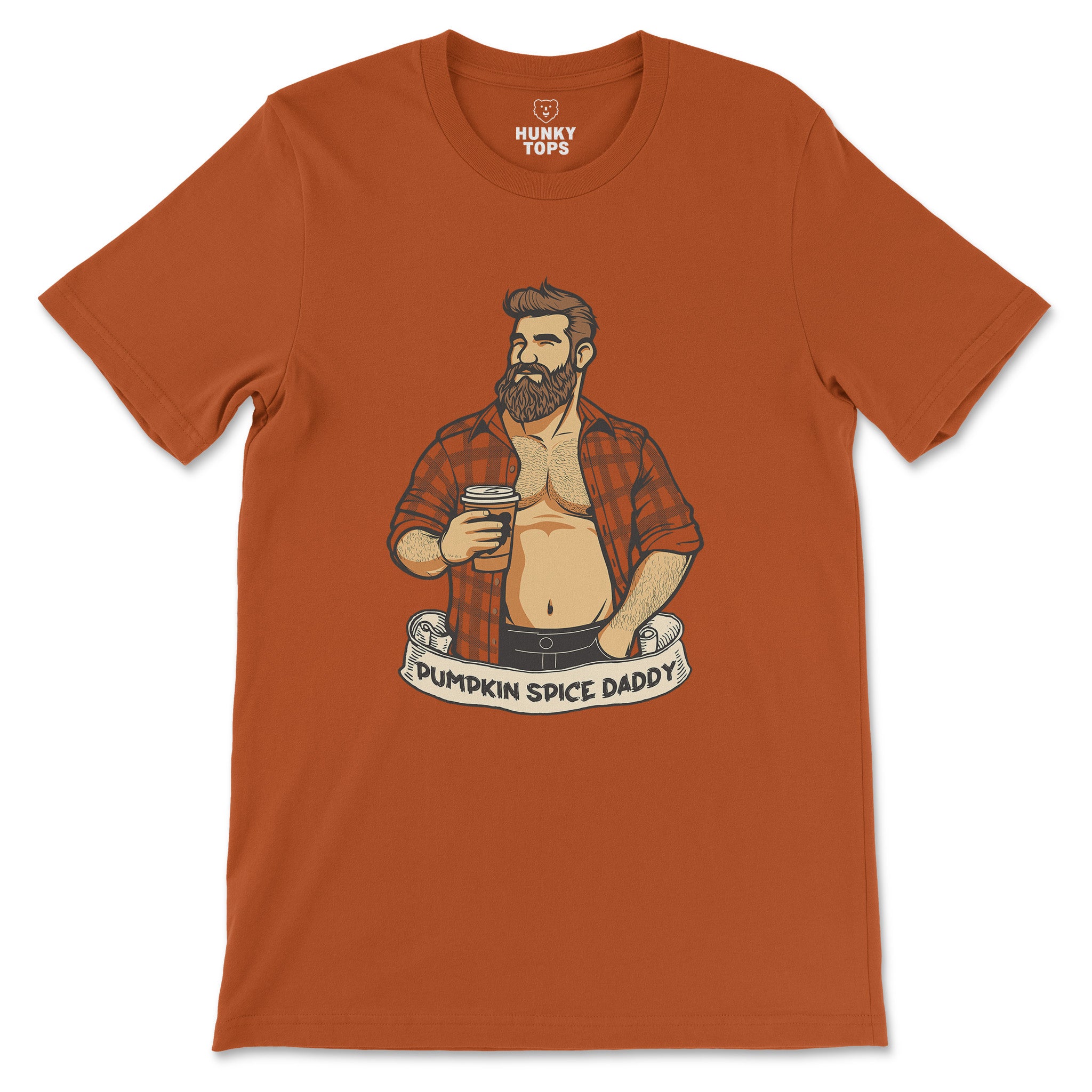 PUMPKIN SPICE DADDY T-Shirt - Hunky Tops #color_Autumn