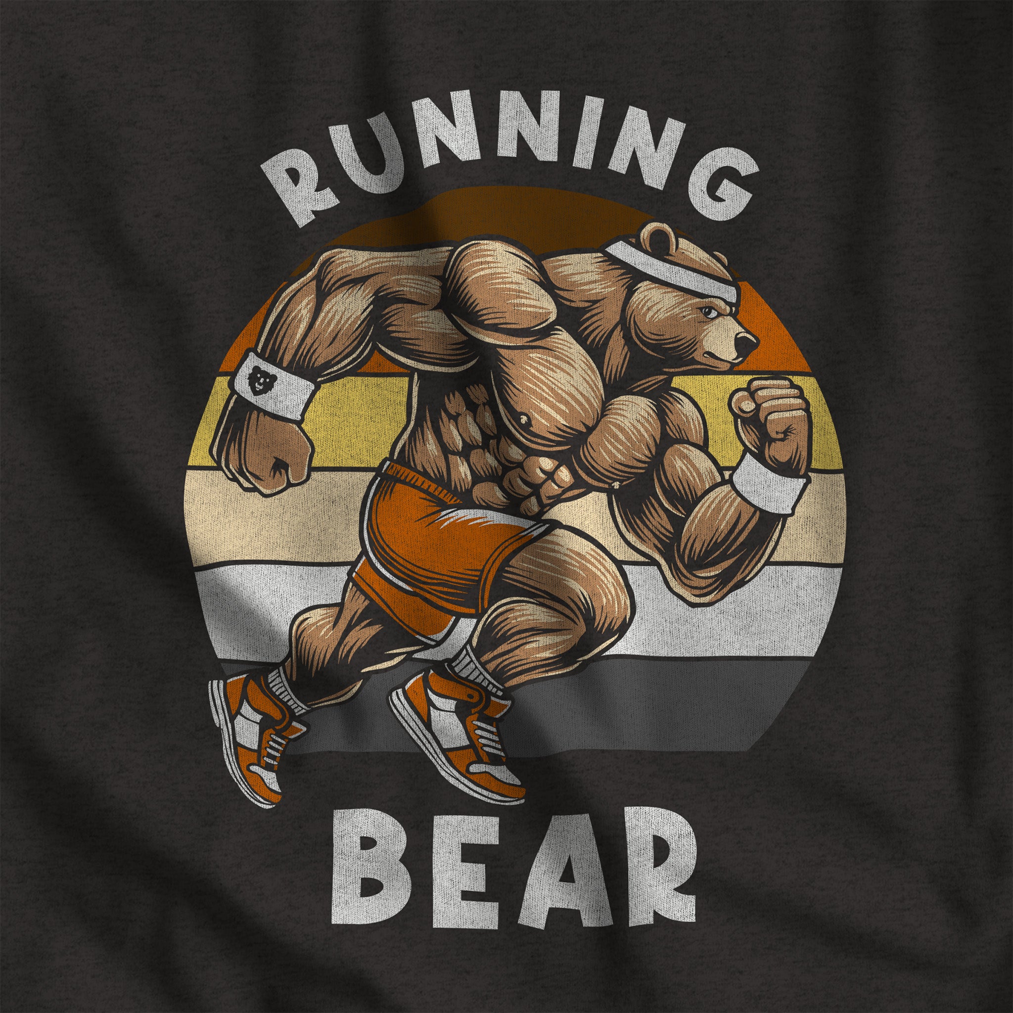 Running Bear Tank Top - Hunky Tops #color_Charcoal Black TriBlend