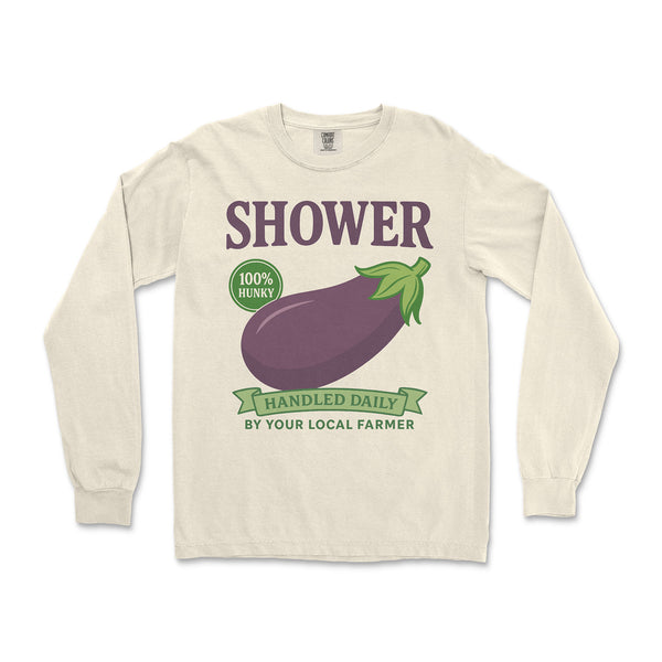 Shower Vintage Eggplant Long-Sleeve T-Shirt