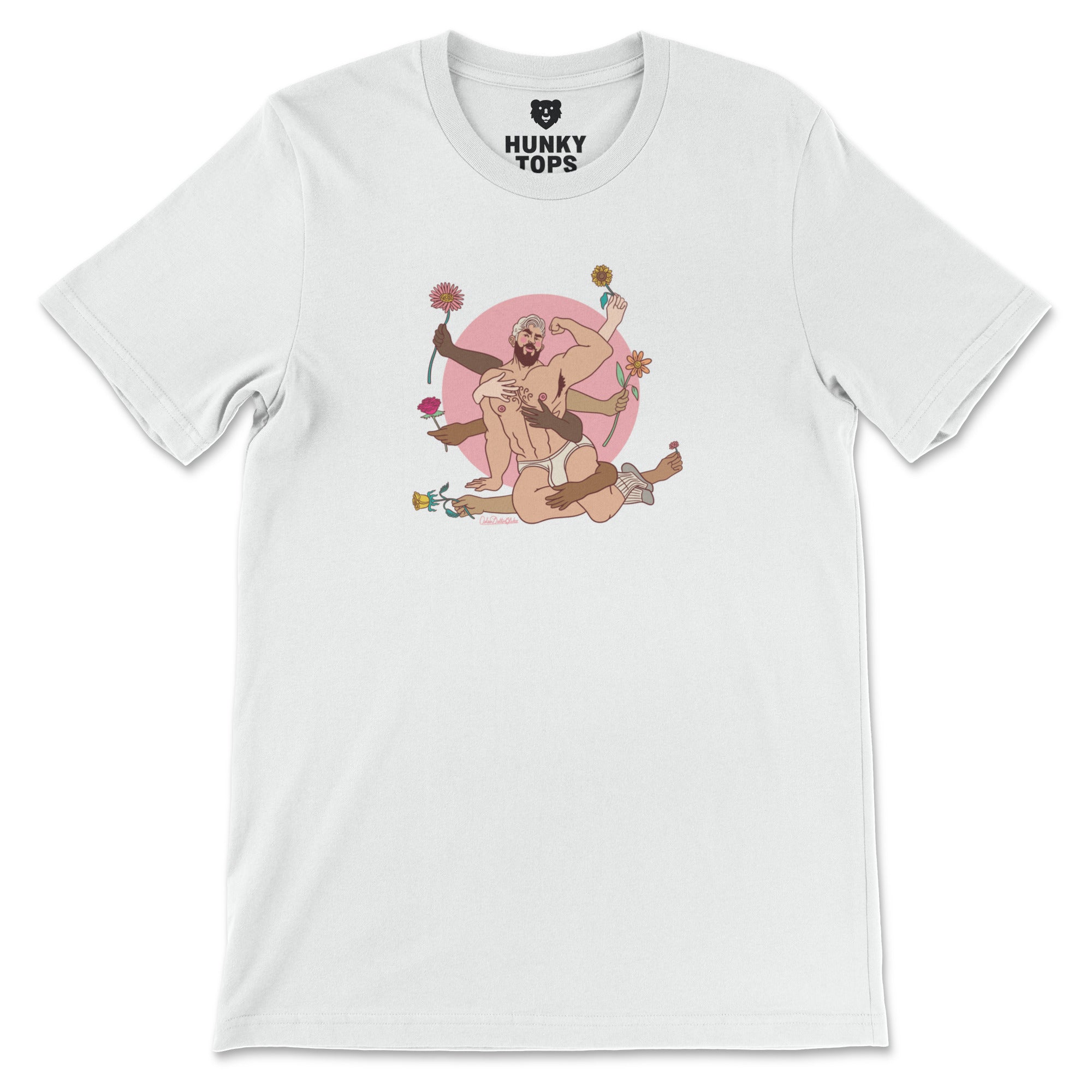 Spring's Embrace T-Shirt - Hunky Tops #color_White