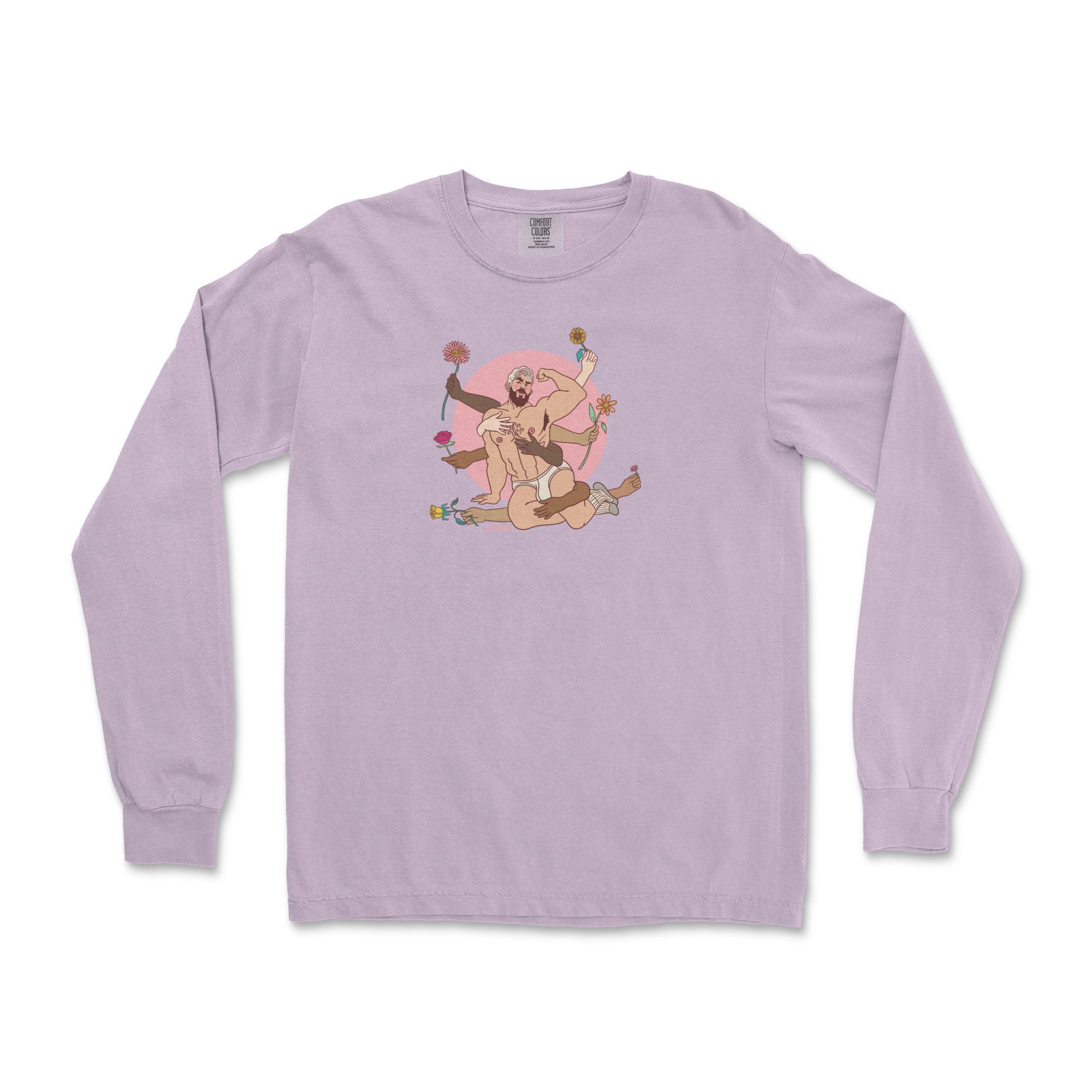 Spring's Embrace Long-Sleeve T-Shirt - Hunky Tops #color_Orchid