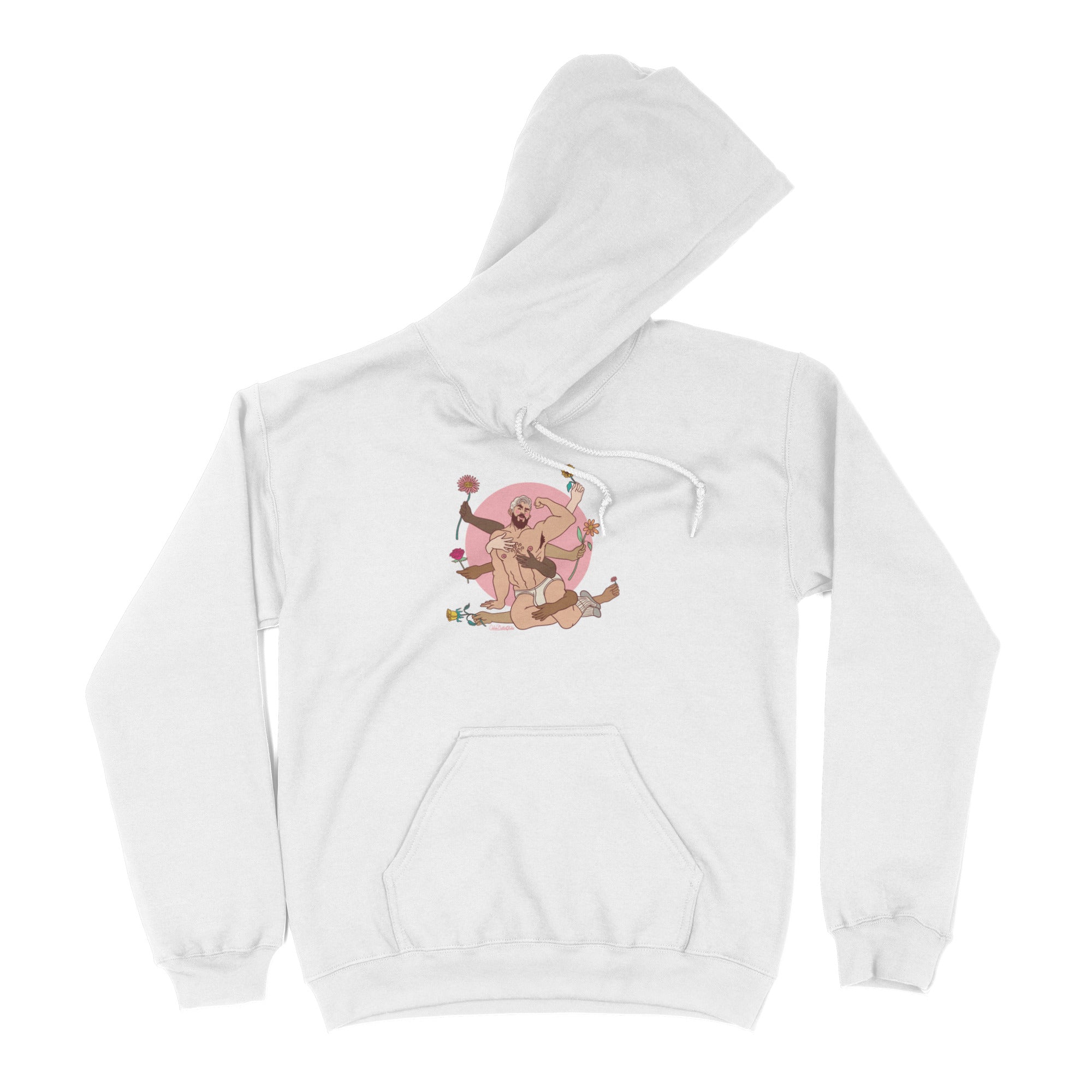 Spring's Embrace Hoodie - Hunky Tops #color_White