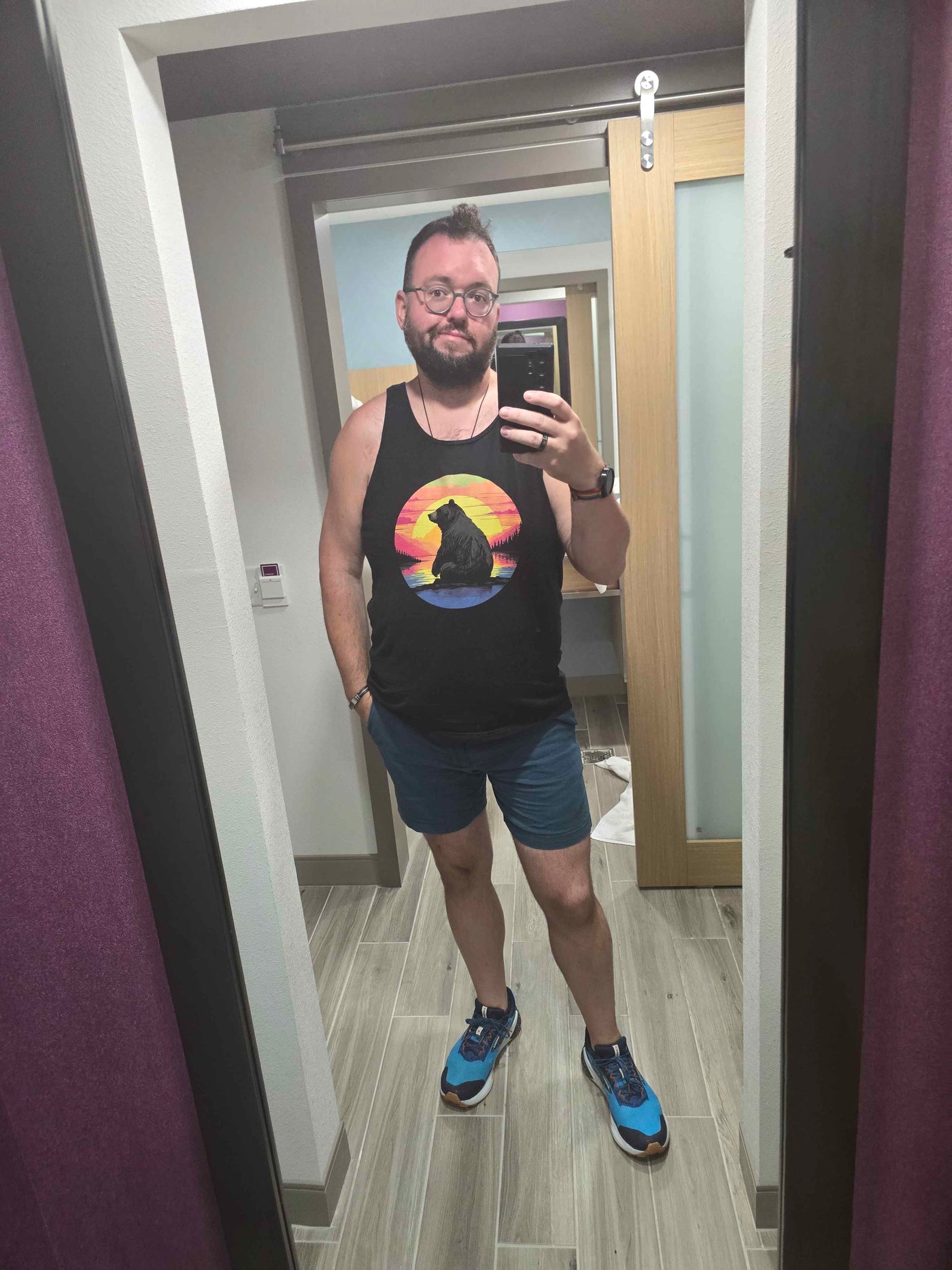 sugarpants wearing the Sunset Bear Tank Top