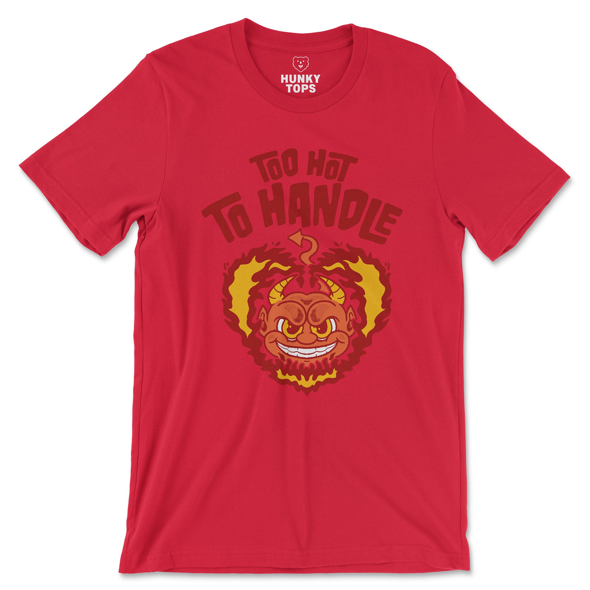 Too Hot to Handle T-Shirt - Hunky Tops #color_Red