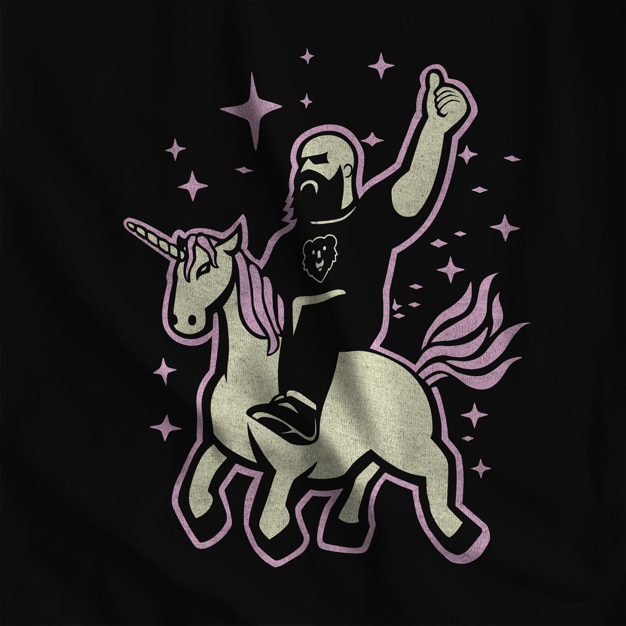 The Unicorn Wrangler T-Shirt - Hunky Tops #color_Black