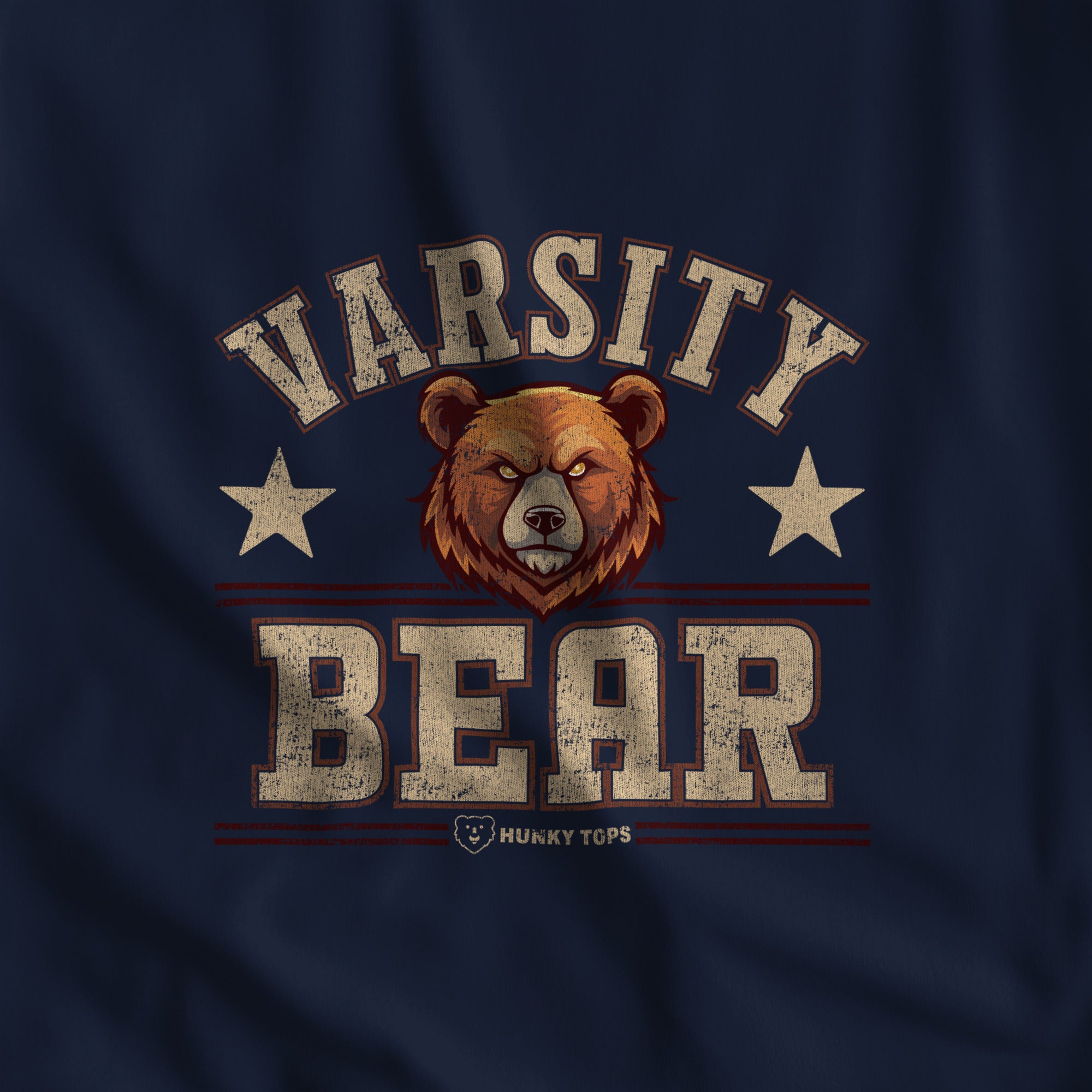 Varsity Bear Hoodie - Hunky Tops #color_Navy