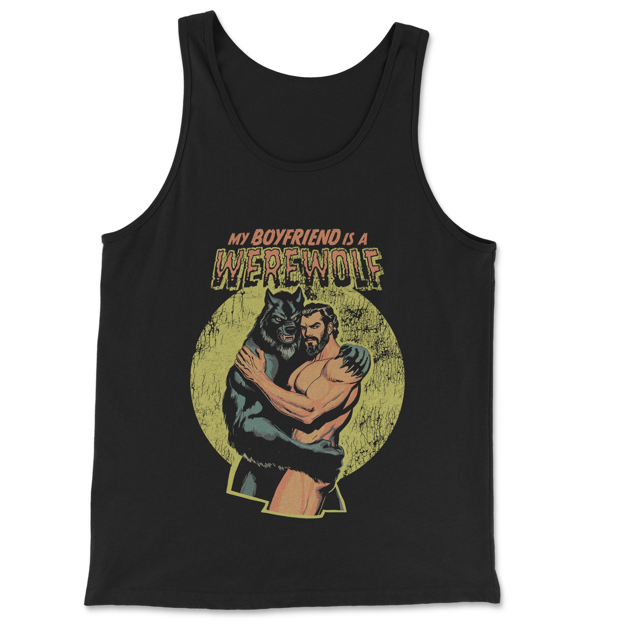 My Boyfriend is a Werewolf Tank Top - Hunky Tops #color_Black