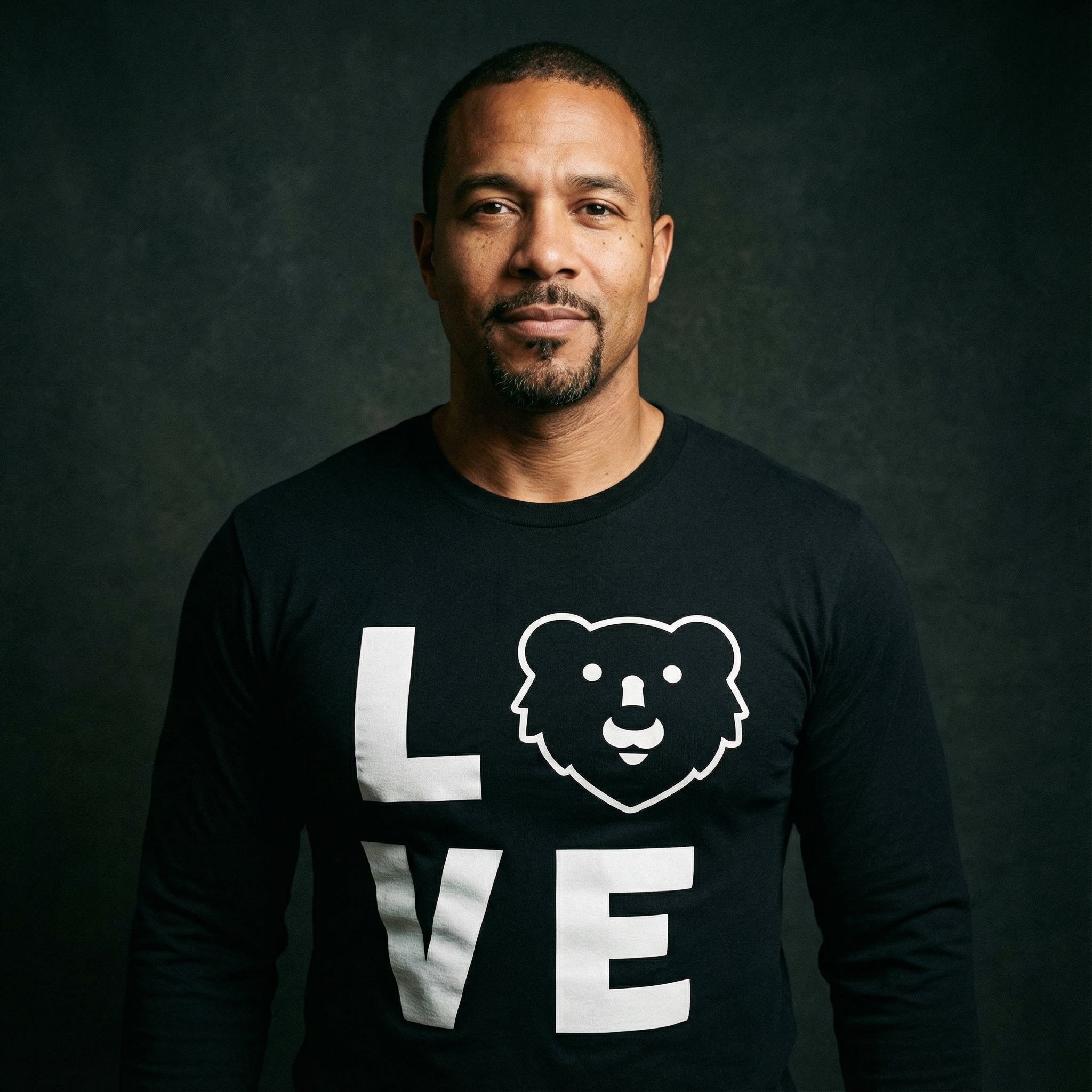 Love Hunky Tops Logo Long-Sleeve T-Shirt #color_Black