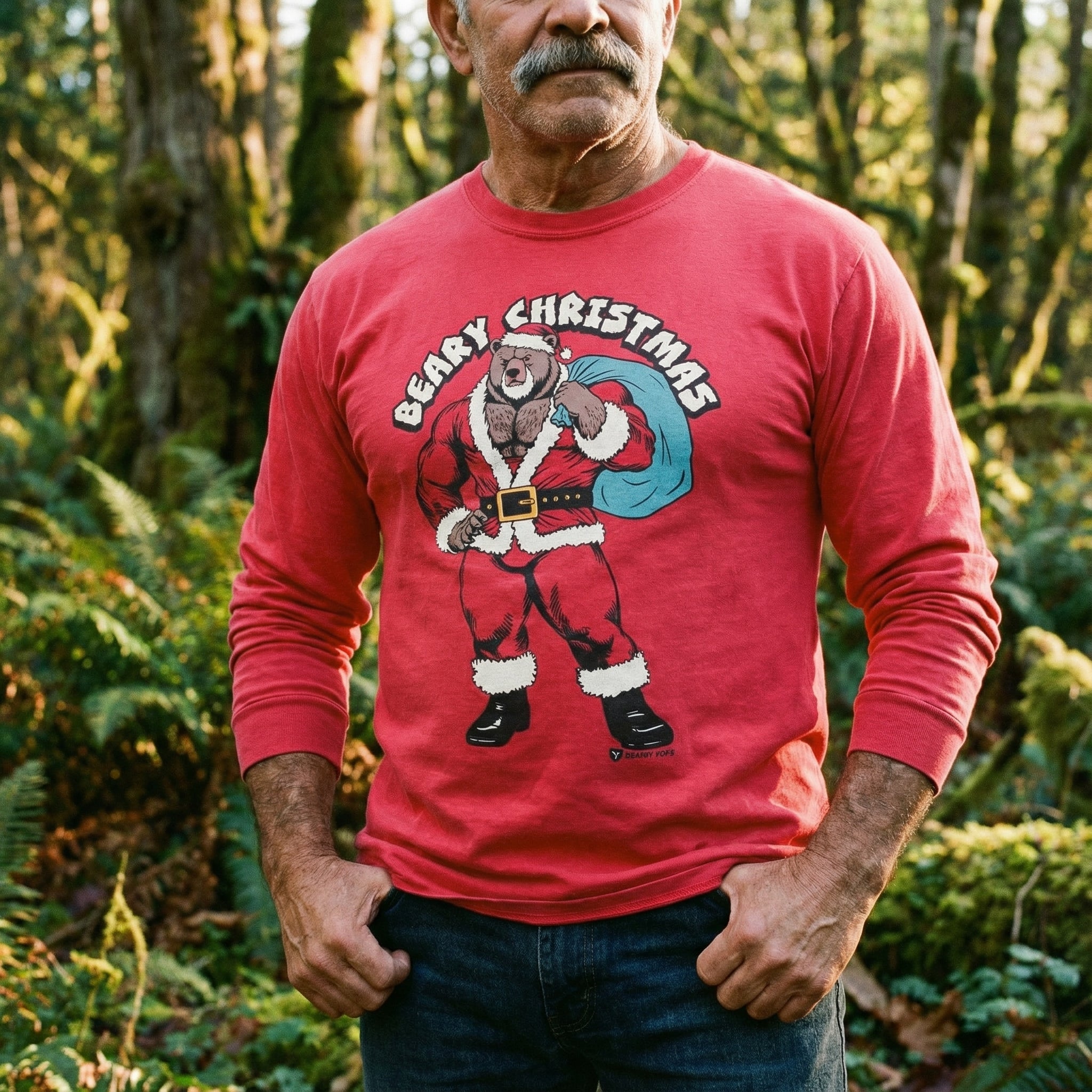 Beary Christmas Long-Sleeve T-Shirt #color_Red