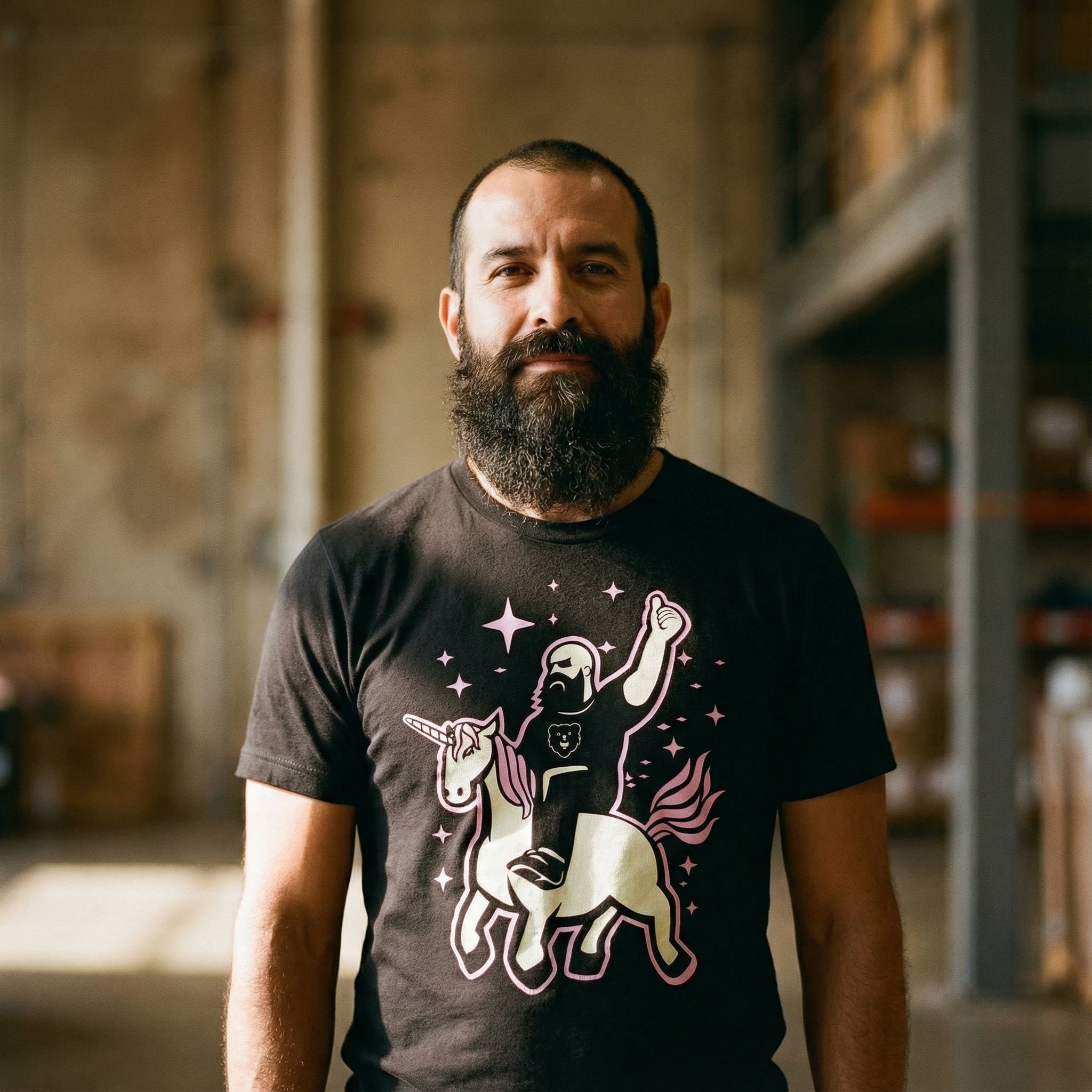 The Mythic Unicorn Wrangler T-Shirt #color_Black